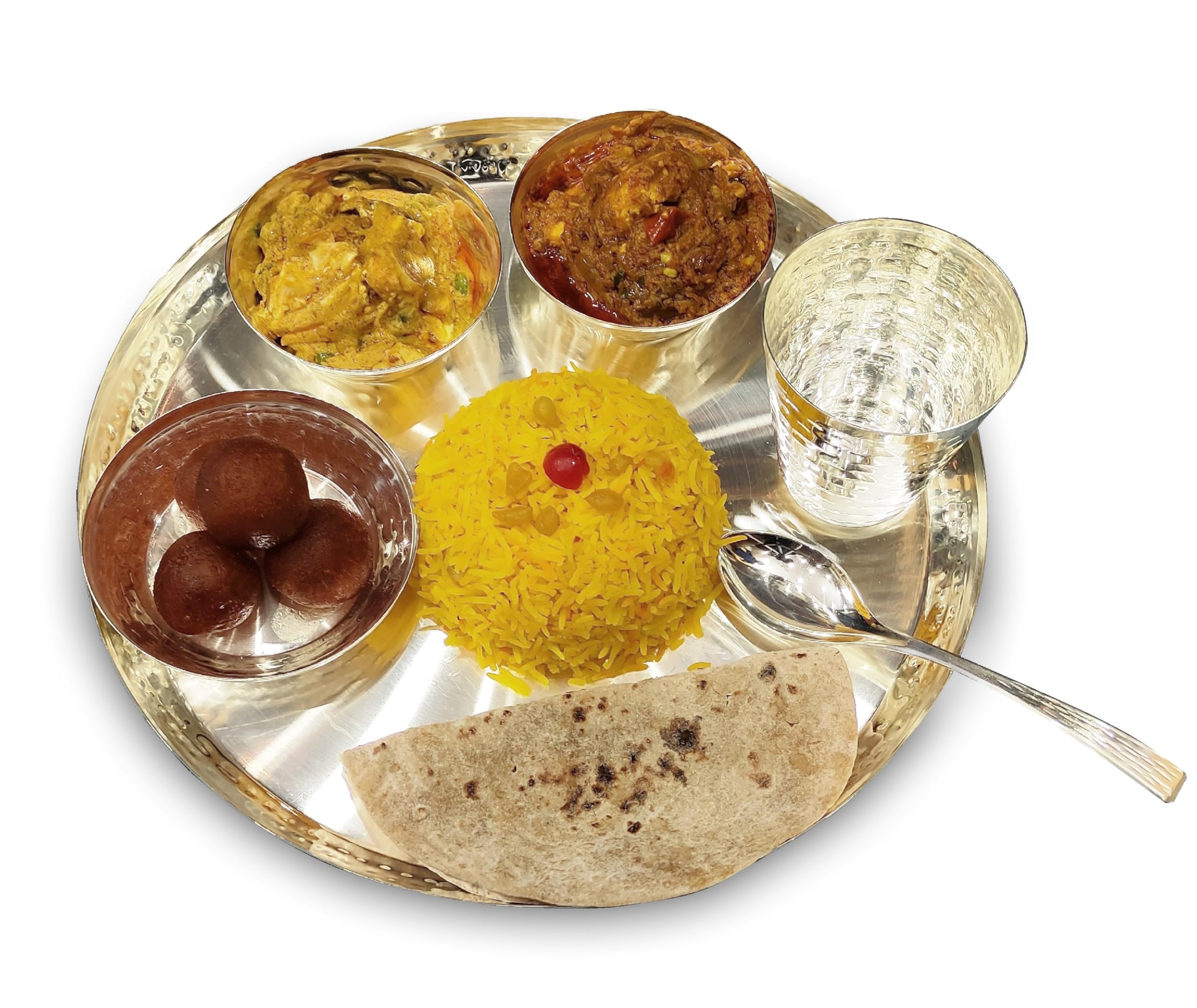 Bengalen Silver Plated Dinner Set 12 Inch For Gift Baby Rice Ceremony Annaprashan Sanskar Kids Birthday For Boys Girls Home Deco