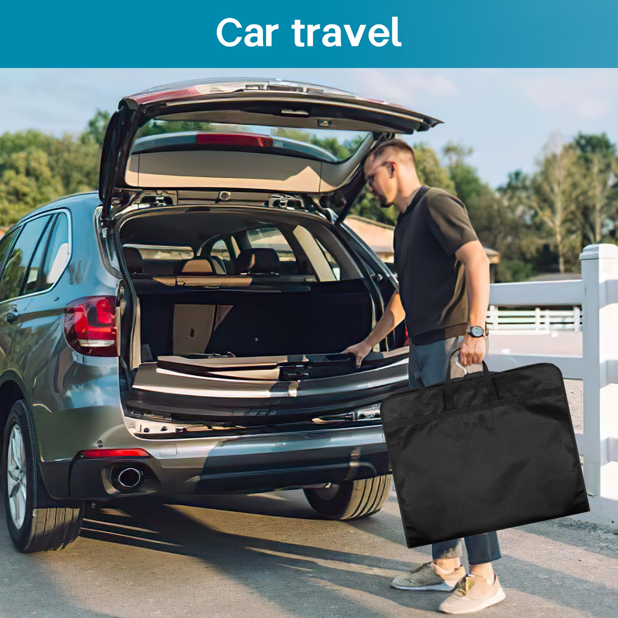 Kimbora 43'' Garment Bag For Travel, Gusseted Suit Bags For Men With Handles Garment Bags For Hanging Clothes Storage Suit Cover