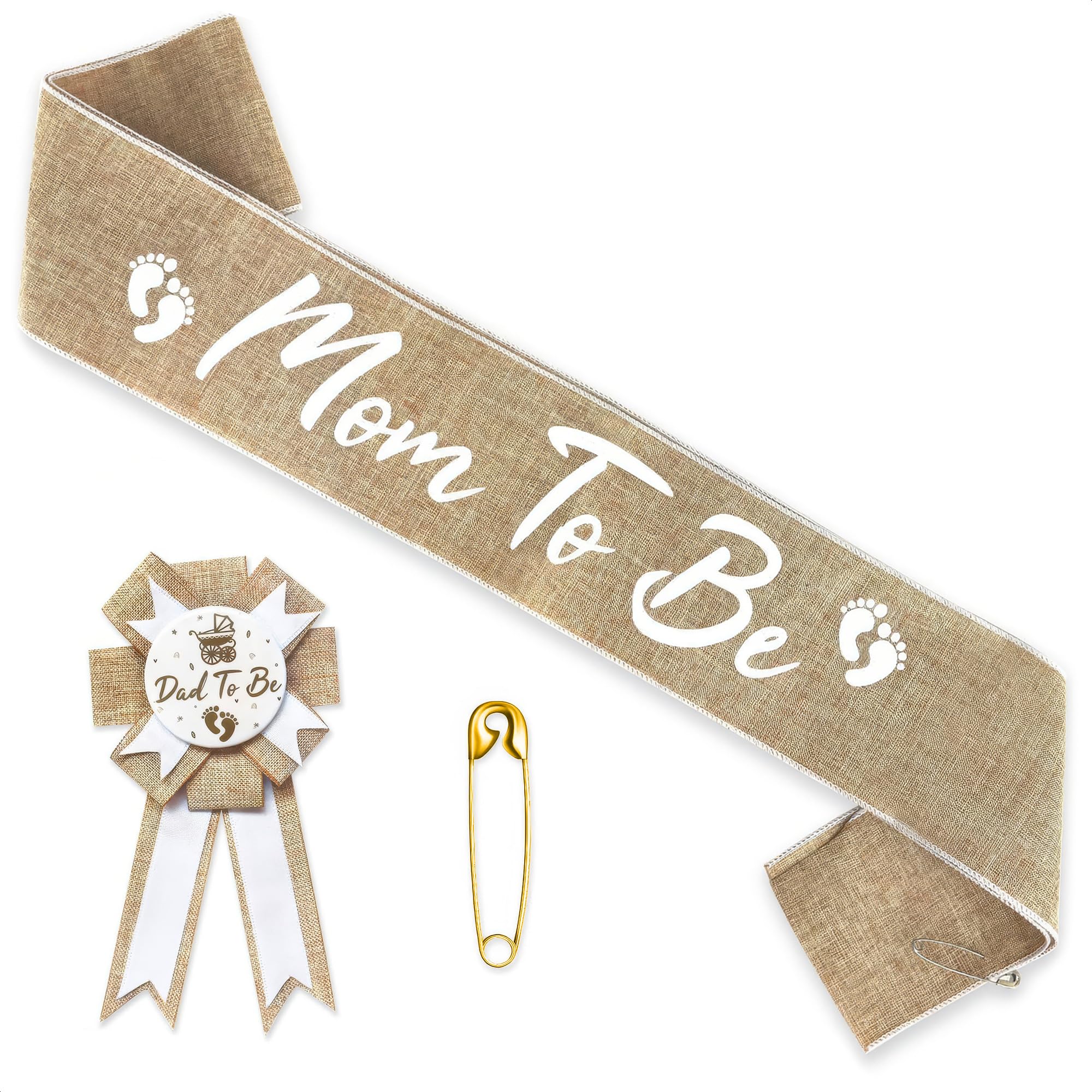 Mom To Be Sash Baby Shower - Gender Reveal Sash For Mom And Dad To Be Pins Baby Shower Sash - Mommy To Be Sash For Baby Shower S