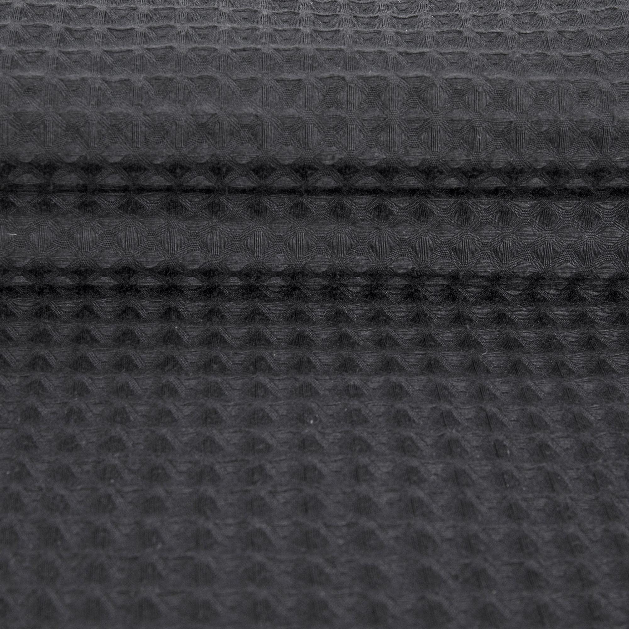 River Dream Stall Waffle Weave Shower Curtain with Snap-in Liner Cotton Blend No Hooks Needed Shower Curtain for Bathroom Shower Curtain with Liner Set Black 36x74 inches