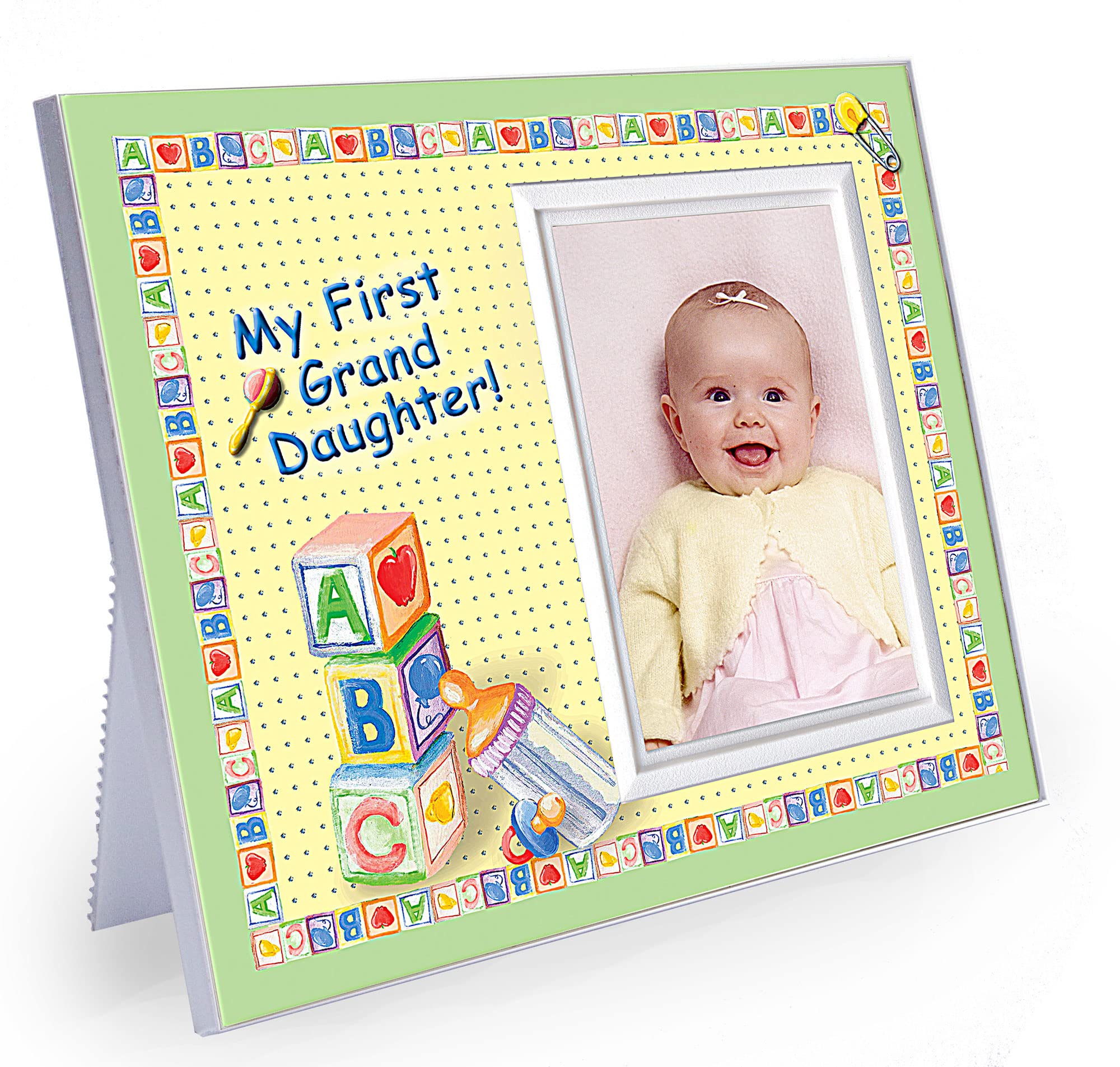 My First Granddaughter Picture Frame | Grandparent Gift | Baby Announcement Frame | Sized for Tabletop, 8.25 x 7 in. for a 3.5 x