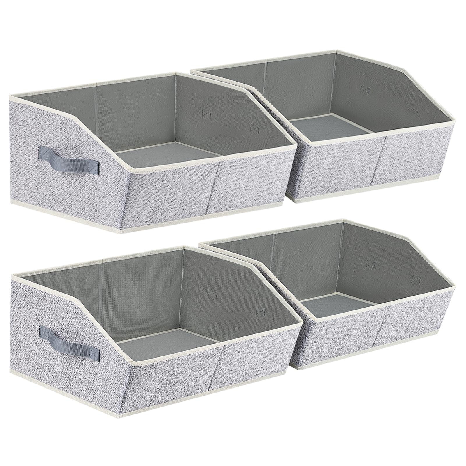 Homsorout Trapezoid Closet Shelf Organizer - Large Baskets For Organizing, Storage Baskets For Shelves, Cubbies Storage Bins For