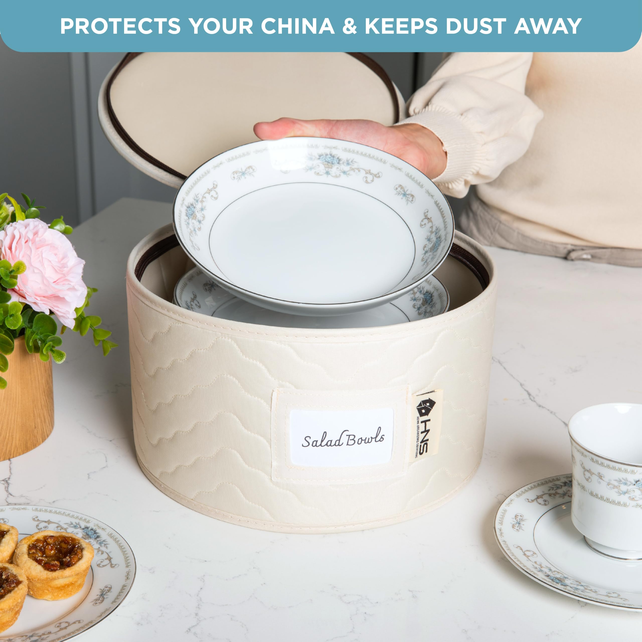 Hard Shell China Storage Containers 8-Piece Set Moving Boxes for Dinnerware, Glasses, Plates, Mugs and Saucers Sturdy Dish Organ