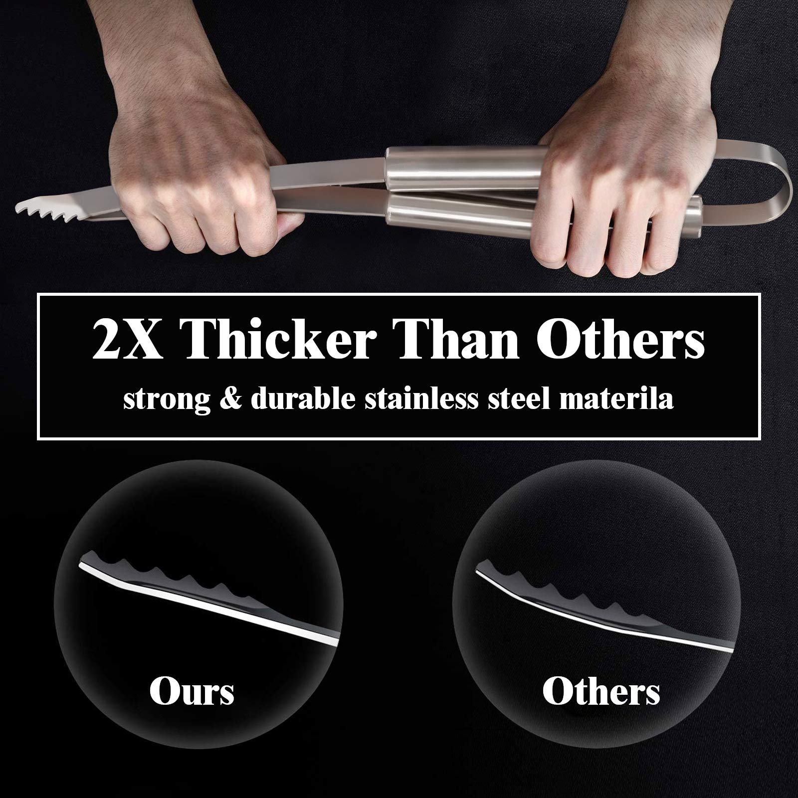 Romanticist 27Pcs Heavy Duty Bbq Tools Gift Set For Men Dad, Extra Thick Stainless Steel Grill Utensils With Meat Claws, Grillin