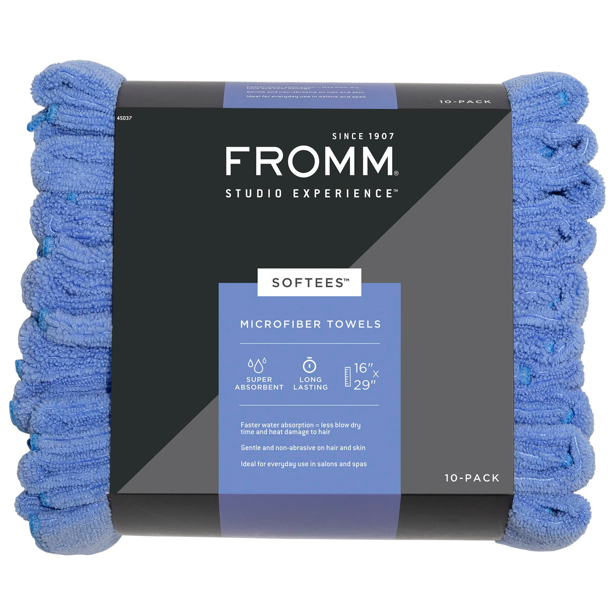 Fromm Softees Microfiber Salon Hair Towels for Hairstylists, Barbers, Spa, Gym in Lilac, 16'' by 29'', 10 count Perfect Hair Car