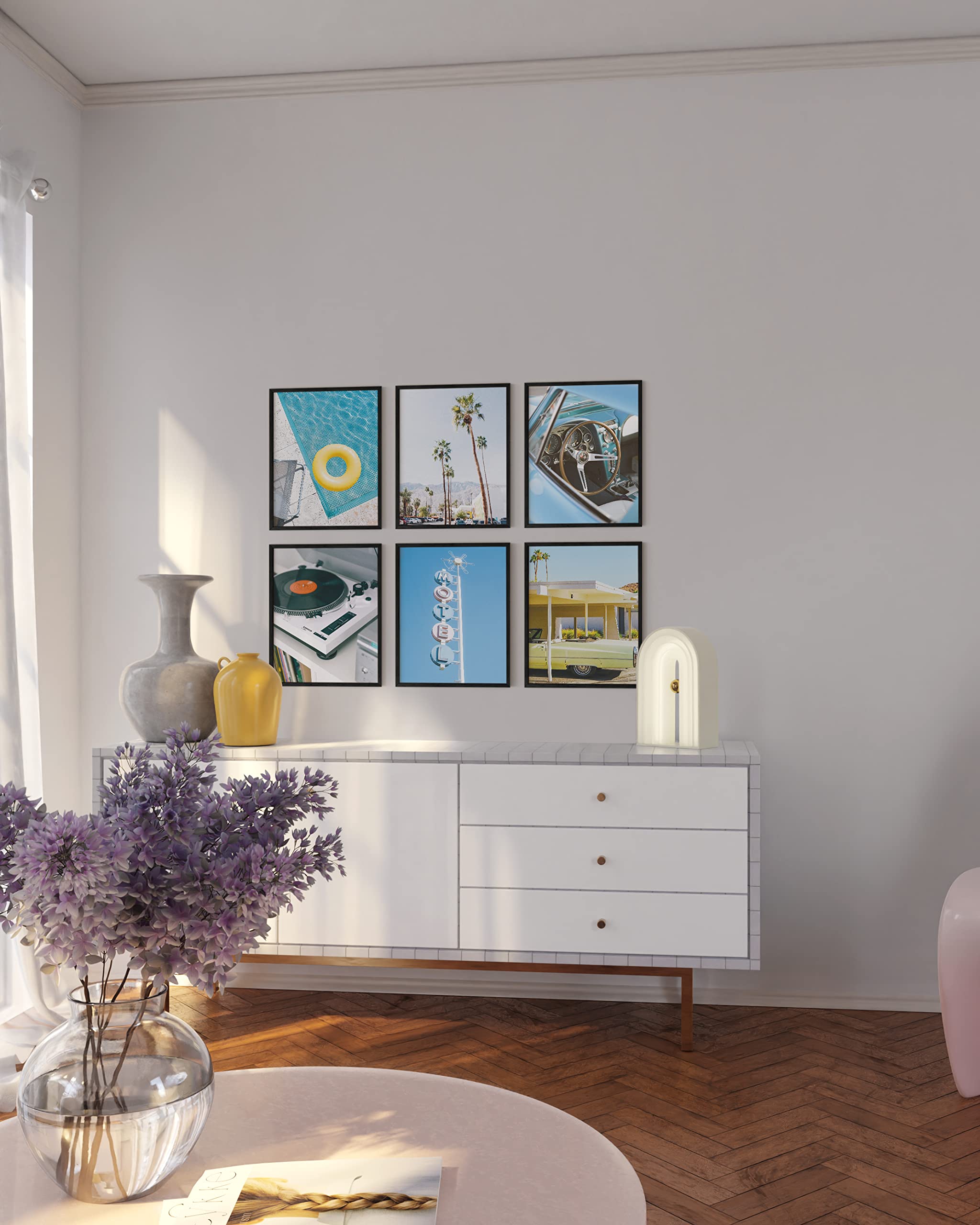 Haus And Hues Travel Wall Art - Framed Wall Art Italy Travel Posters Europe, Wall Flower Pictures, Vintage Posters Framed, Peach