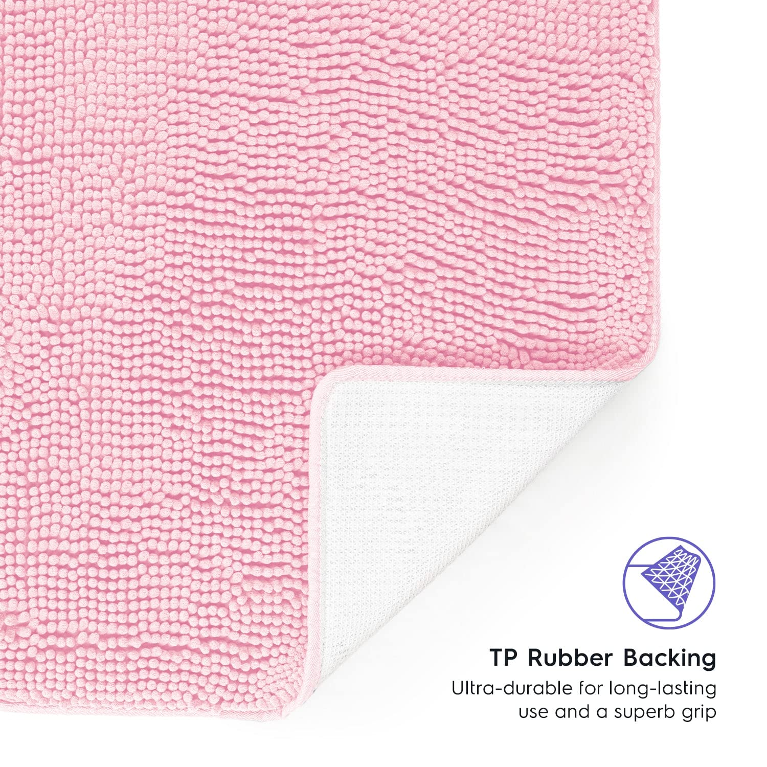 Tafts Bathroom Rugs And Mats Sets, Chenille Microfiber, Quick Dry, Ultra Soft Luxury, Shaggy Absorbent Non-Slip Washable Bath Ru