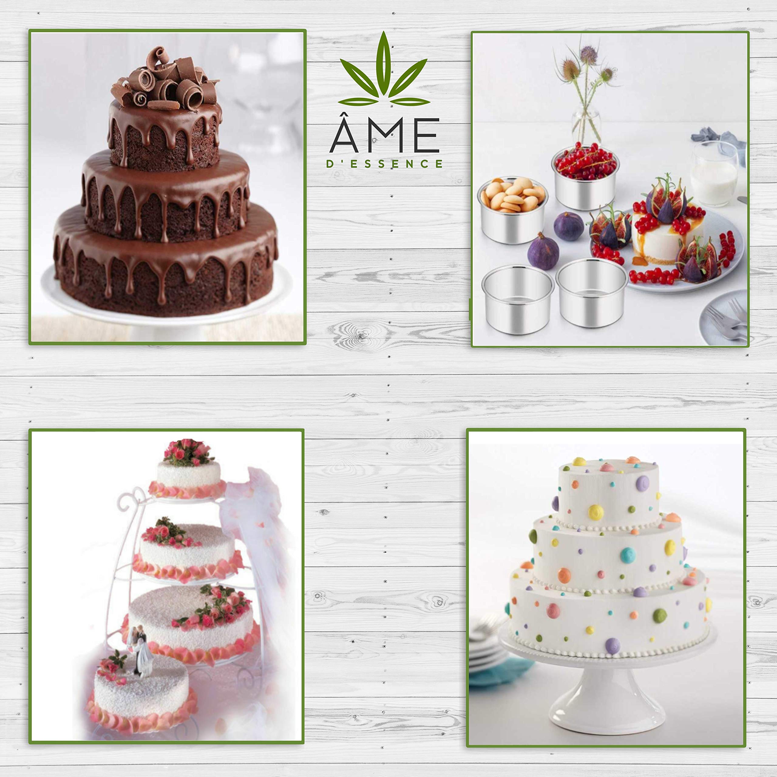 Ame D'Essence (1-Pc) Aluminum Cake Pans Layer Round Cake Pan Durable Commercial Grade 14'' Dia X 2''