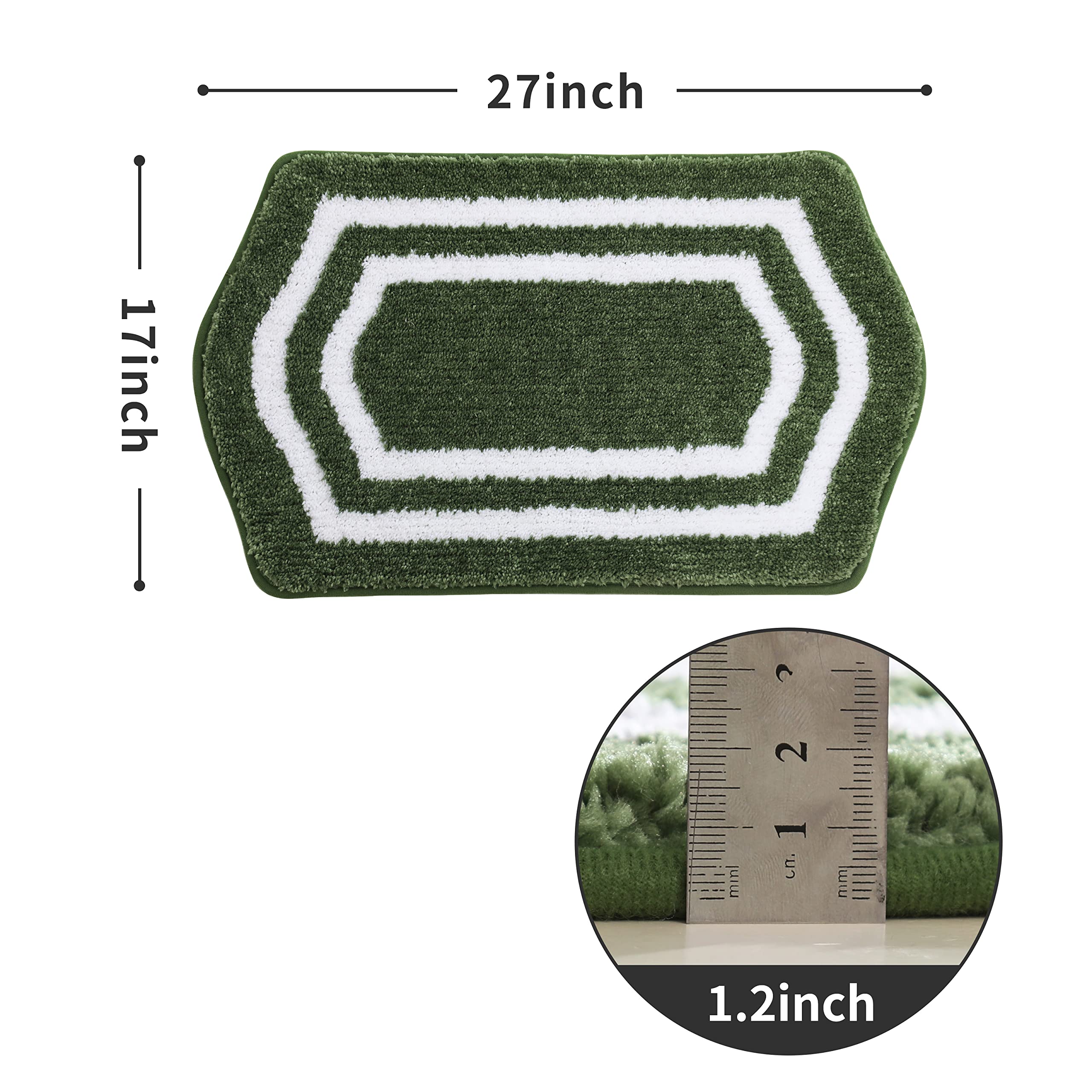 Cosy Homeer Extra Thick Bath Rugs - Anti-Slip Bath Linen Sets Mats Soft Plush 100% Strong Polyester Living Room Bathroom Water A