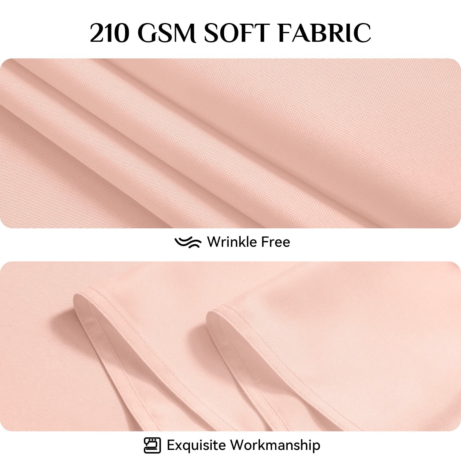 Softalker Rectangle Tablecloth, Waterproof & Stain Resistant Table Cloths Wrinkle Free Fabric Washable 210Gsm Polyester Table Co