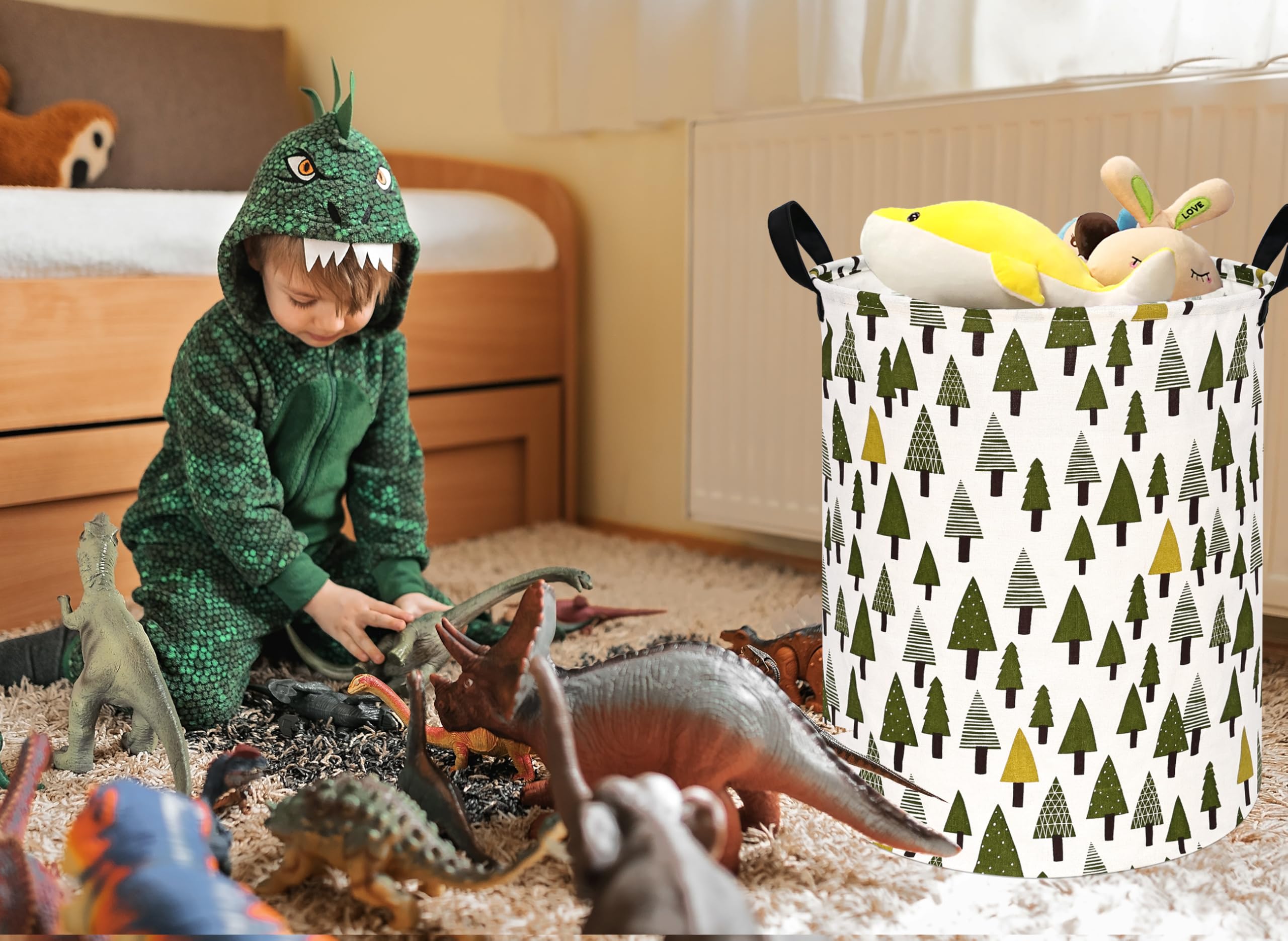 Baby Storage Basket Room Decor Laundry Basket Kids Hamper Collapsible Waterproof Organizer Bin Gift Baskets for Home/Dorm/Kitche