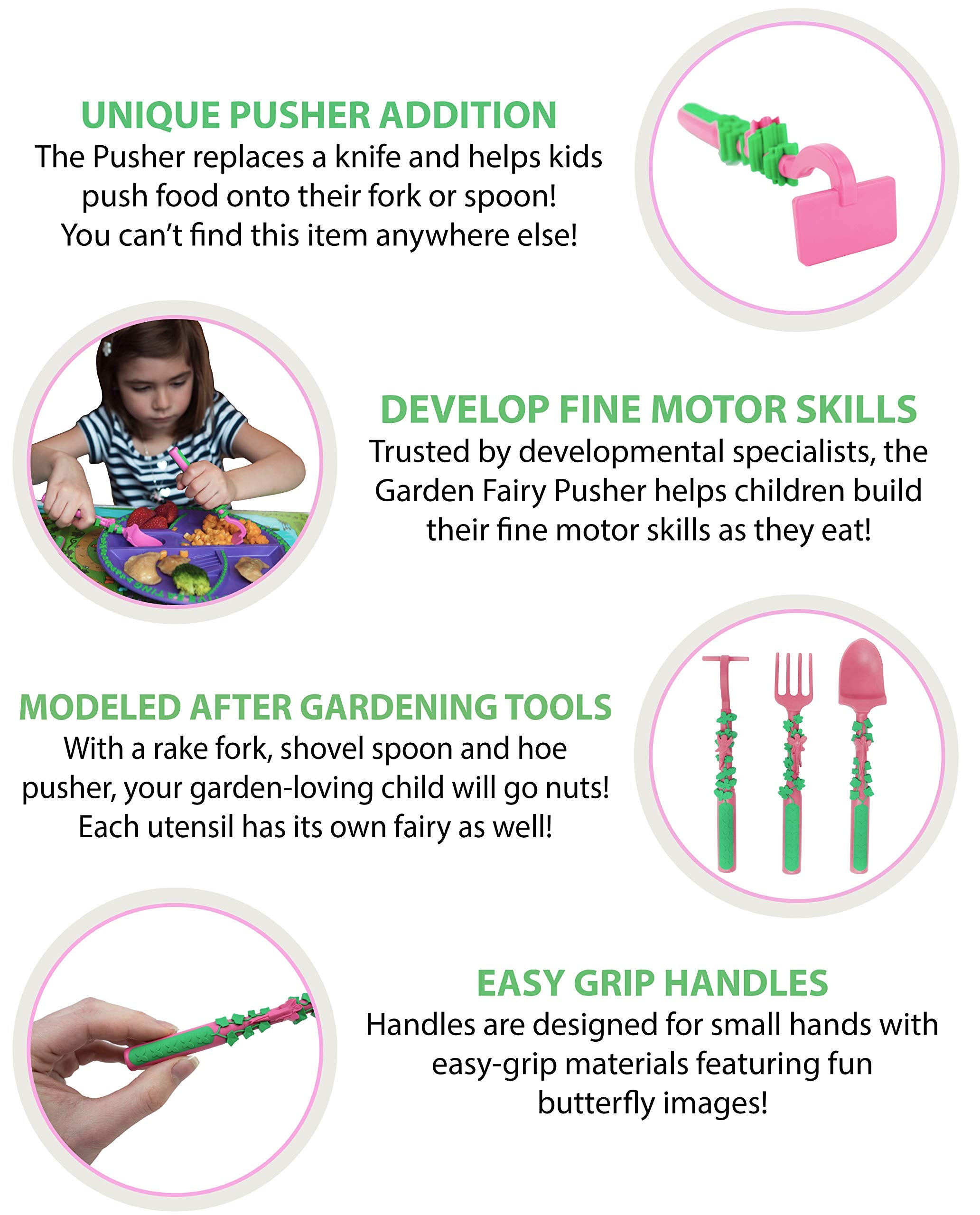 Constructive Eating - Toddler Utensils Made in USA - Silverware for Toddlers - Utensils for Kids - Constructive Eating Fork and