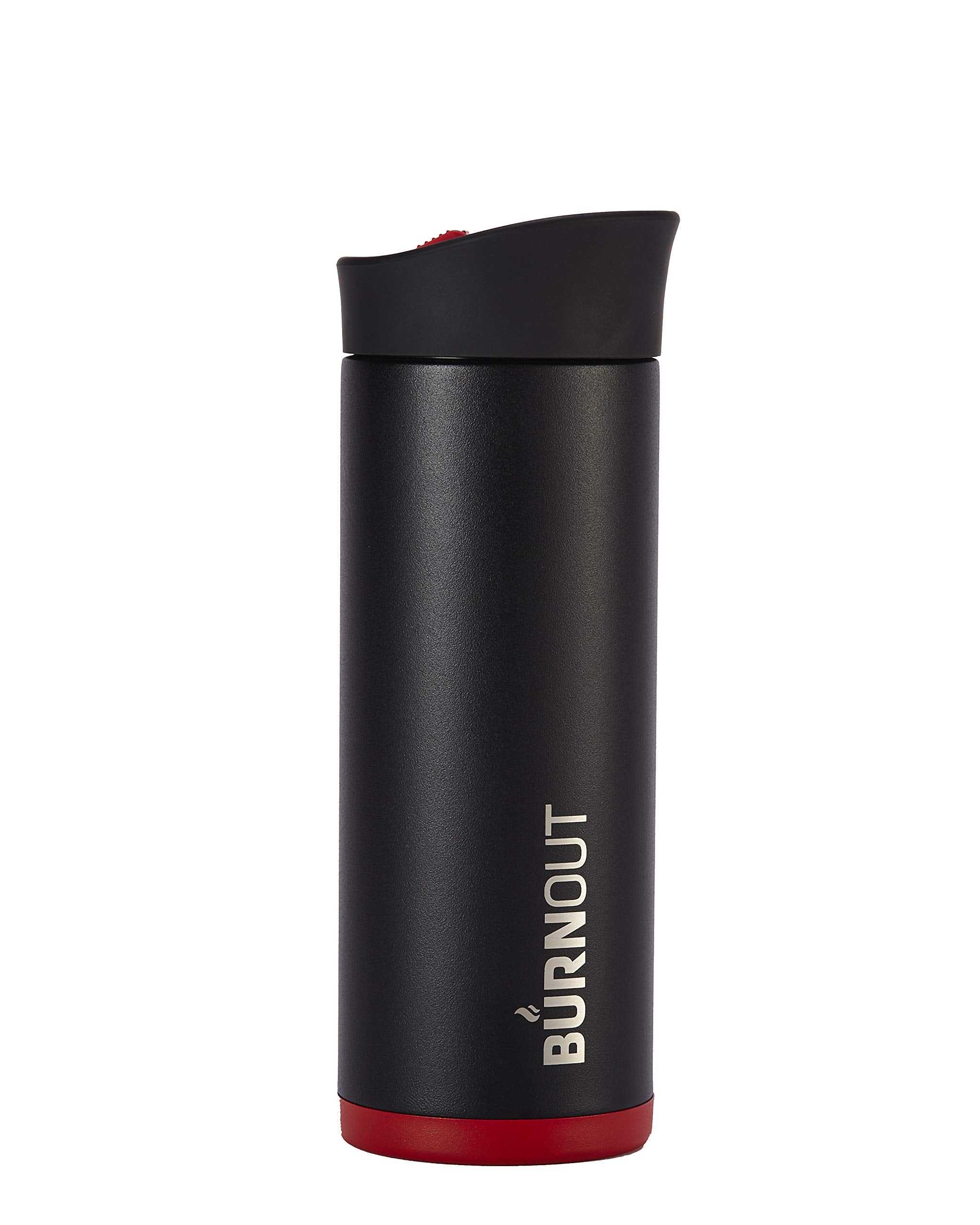 Lexo Burnout Temperature Regulating Travel Mug 12 Oz Black - Drink Now & Heat-Zorb Tech