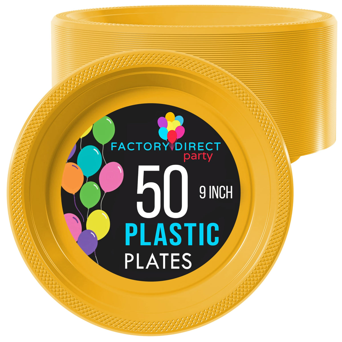 Exquisite Yellow Plastic Plates For Party 9 Yellow Disposable Plates For Party Supplies 50 Pcs Disposable Dinner Plate Heavy D