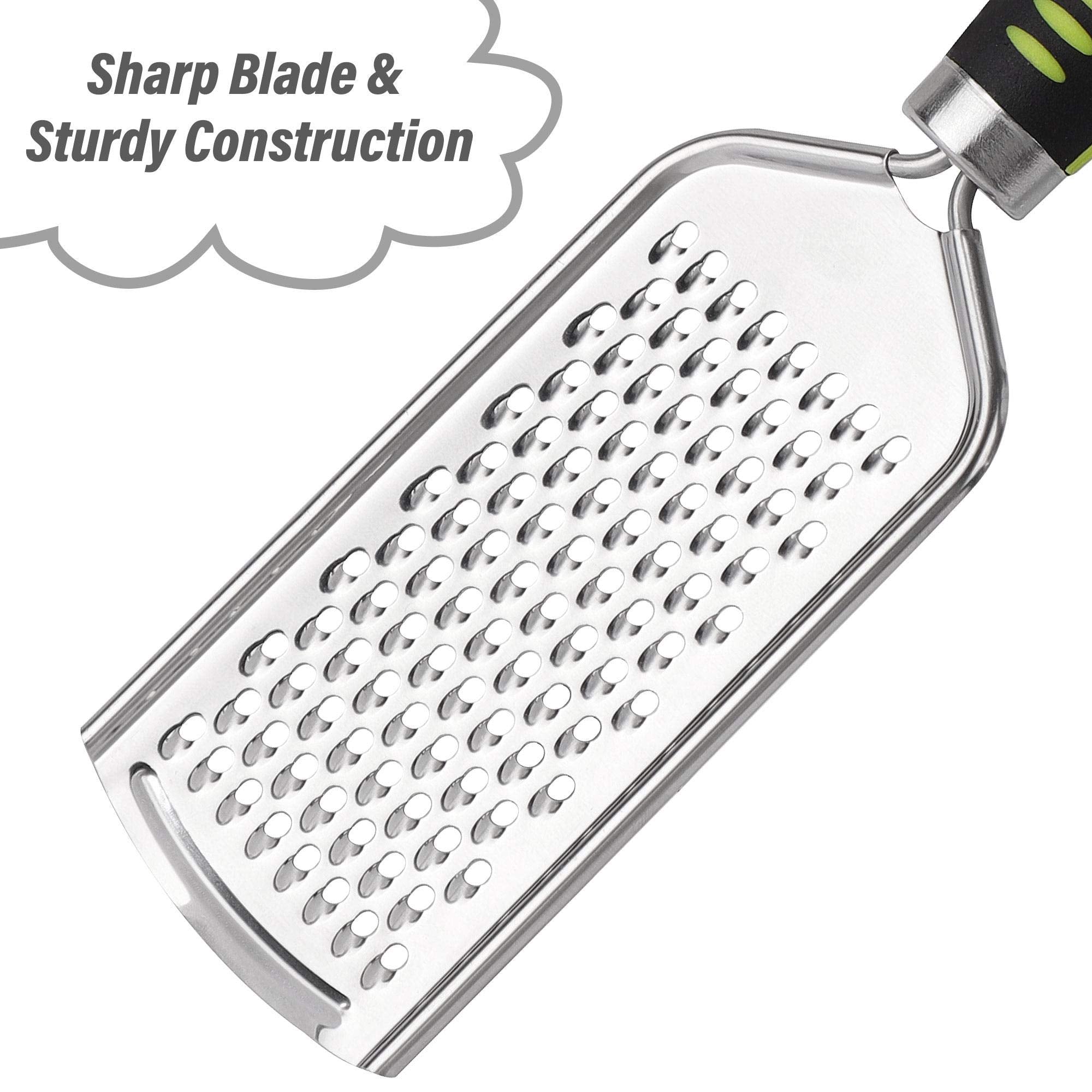 Uxcell Cheese Grater Stainless Steeel, Cheese Grater With Handle, Handheld Cheese Grater For Parmesan Cheese, Vegetables, Lemon,