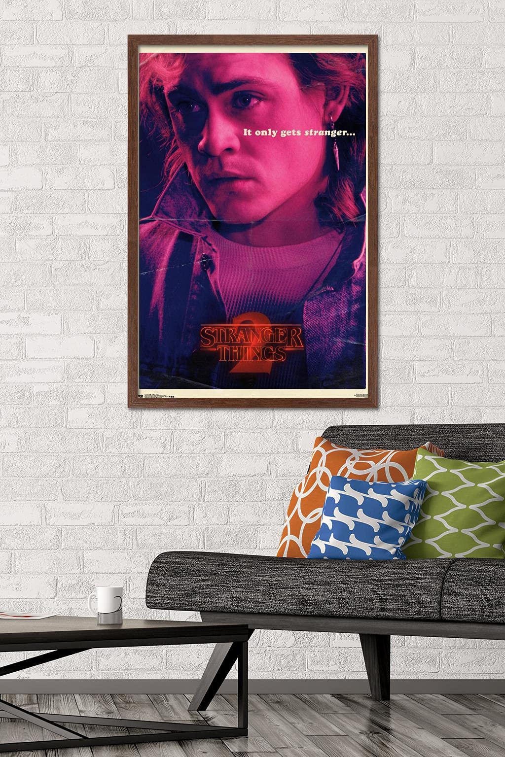 Trends International Netflix Stranger Things: Season 2 - Billy Wall Poster, 22.375'' X 34'', Mahogany Framed Version