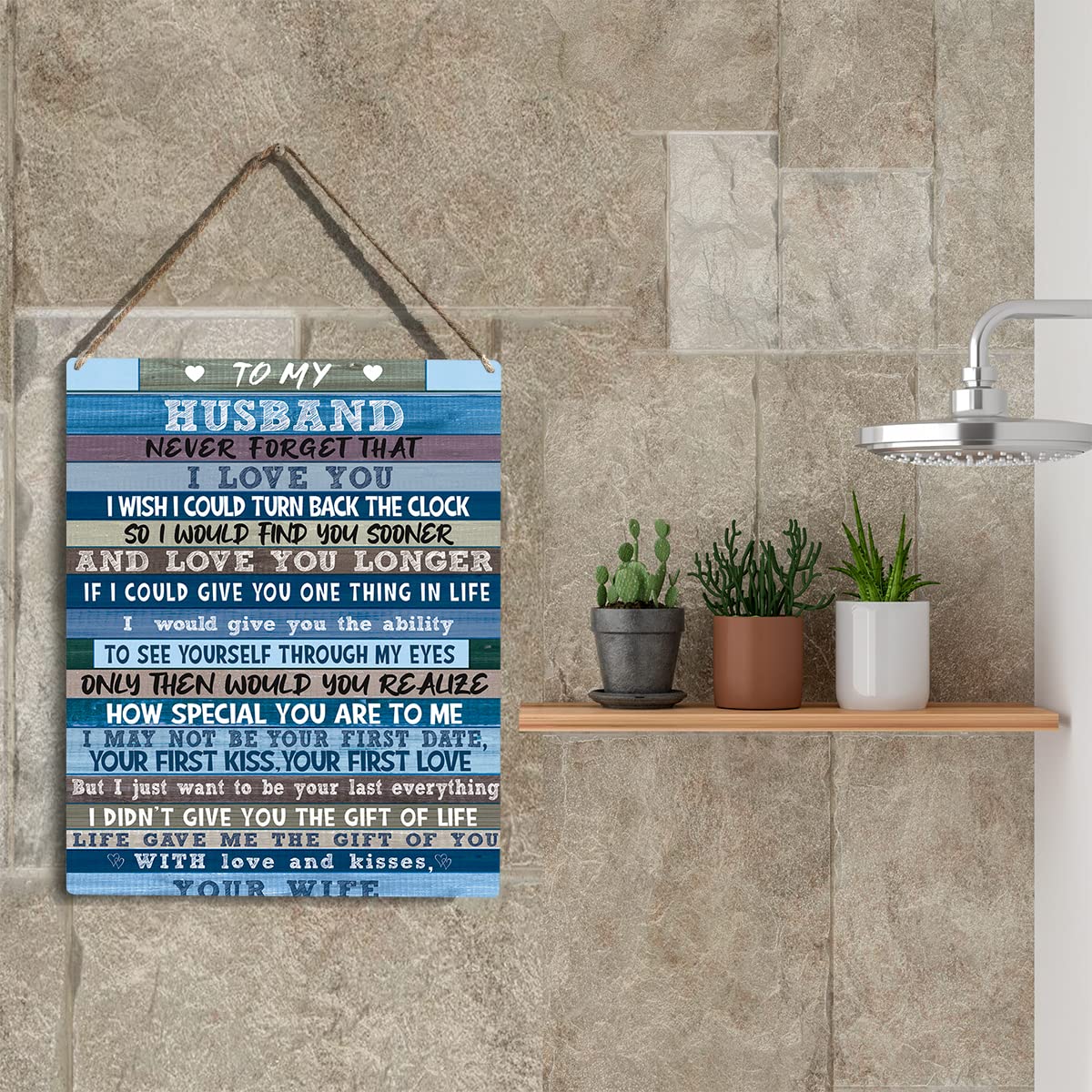 Husband Birthday Gift to My Husband Gift Wooden Tag Anniversary Birthday Wedding Valentine s Day Gift Men s Husband Romantic Gif