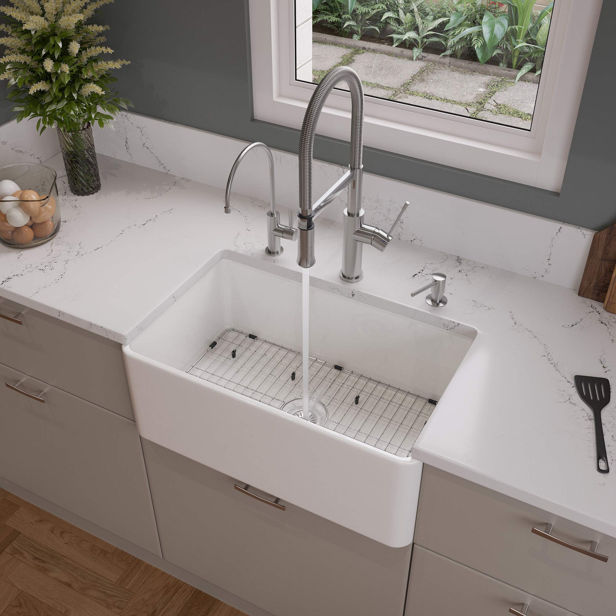 Alfi Brand Abf3018-Gm Kitchen Sink, Grey Matte