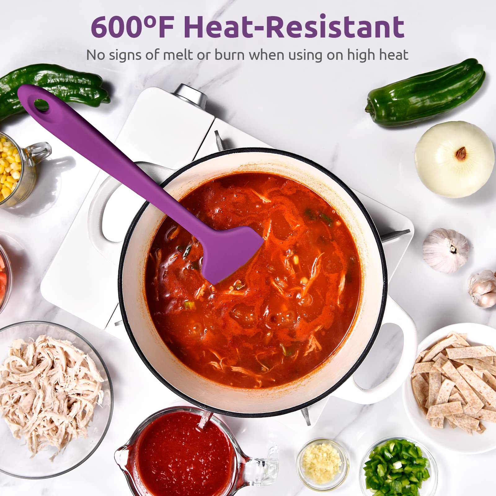 14In Extra Large Silicone Spatula: U-Taste 600F Heat Resistant Flexible Silicon Mixing Stirring Cooking Scraping Baking Bowl Scr