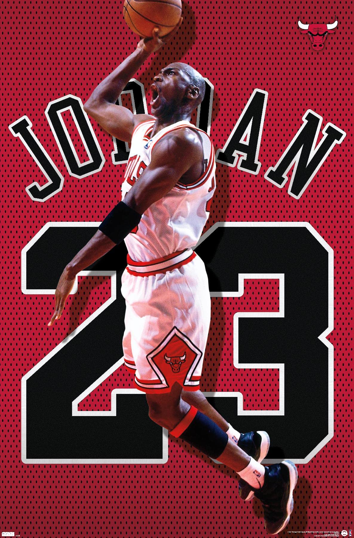 Trends International Michael Jordan - Jersey Wall Poster, 14.725'' X 22.375'', Premium Unframed Version