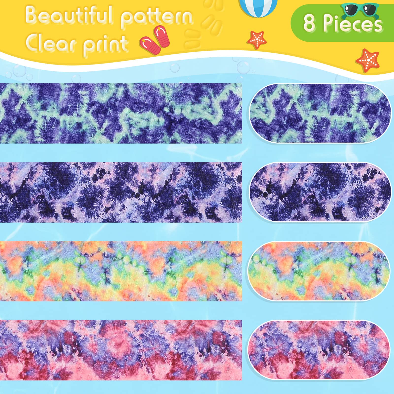 Boao 8 Pcs Large Towel Bands For Beach Chairs 15.75 X 1.97 Inch Cruise Towel Clips For Lounge Beach Pool Chairs Towel Strap Hold