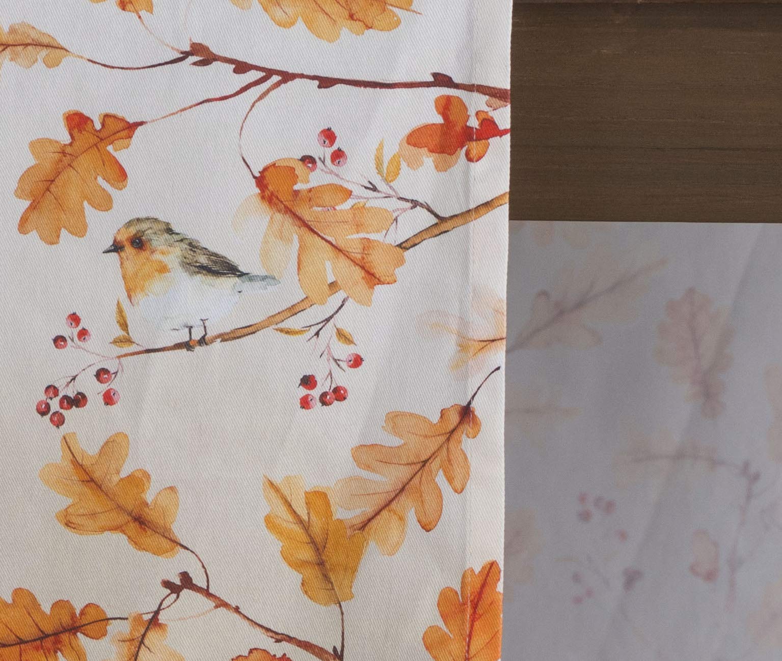 Maison D' Hermine Tablerunner 100% Cotton Table Runner Decorative Table Runners, Home, Wedding, Buffet & Camping, Oak Leaves (Si