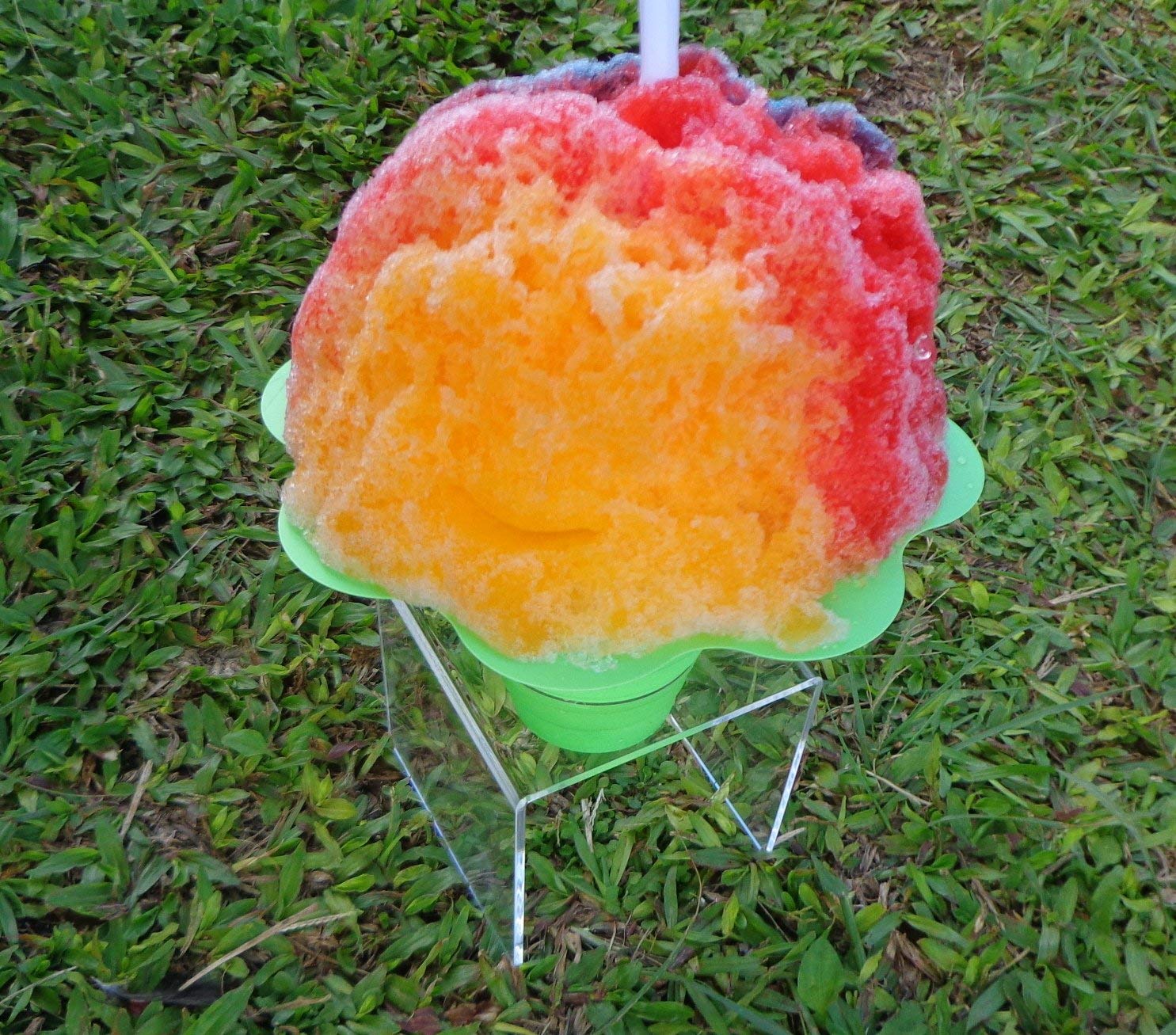 Shaved Ice Flower Cup Holder Display Stand Clear