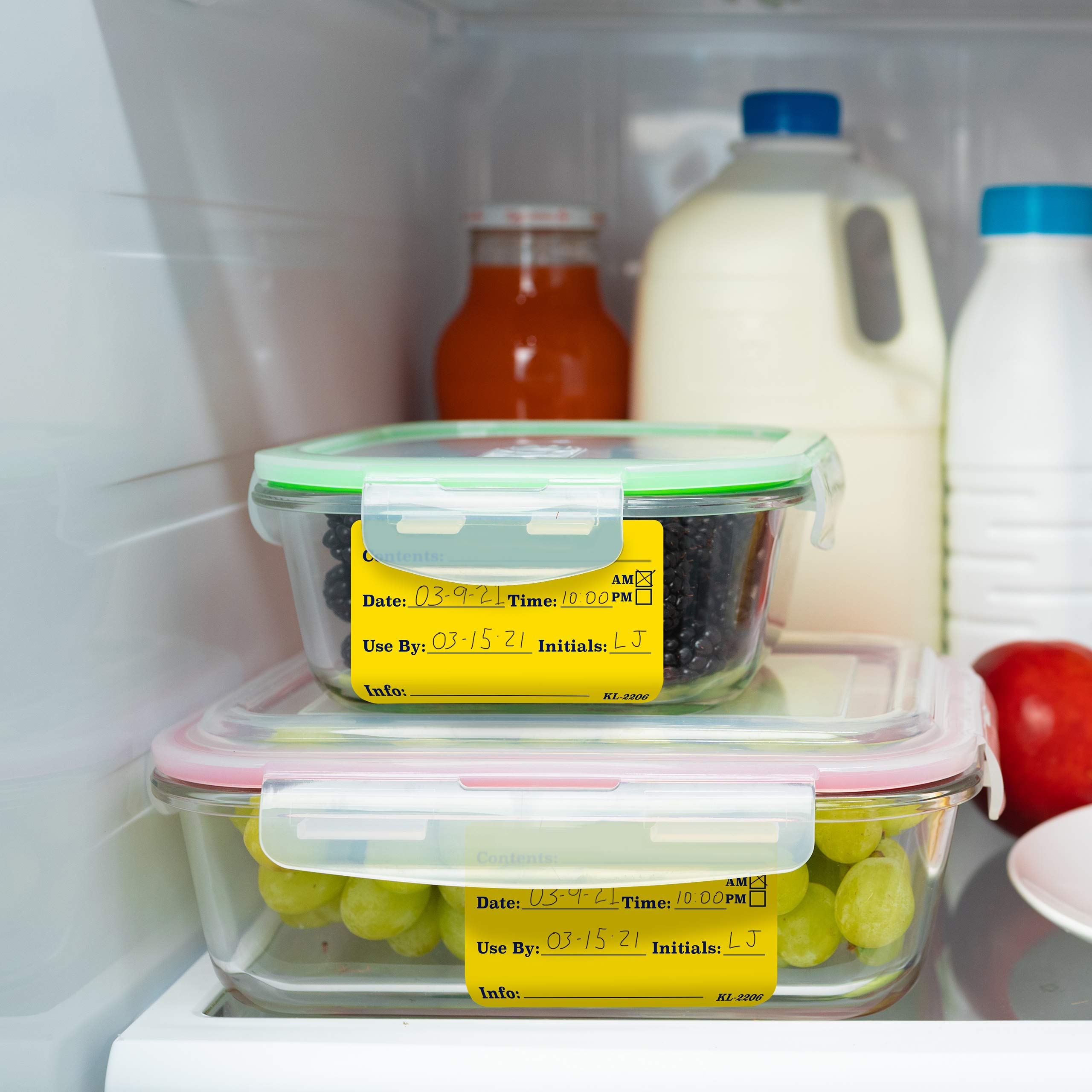 Dissolvable Food Labels For Glass, Plastic Metal, Wood - Washes Off No Residue - Food Prep And Rotation, Canning, Commercial Use