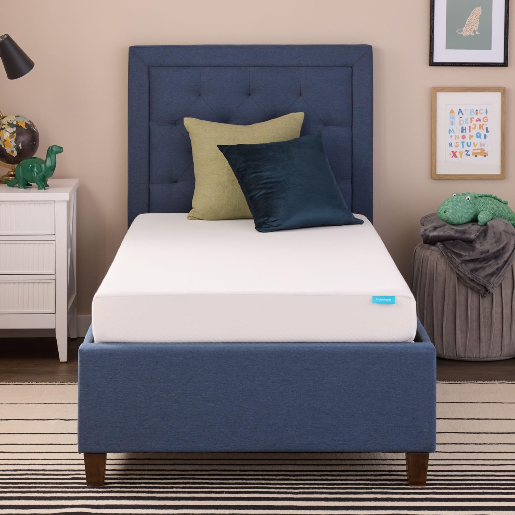 Linenspa 6 Inch Gel Infused Memory Foam Mattress - Queen Size - Medium Firm - Low Profile Bed - Mattress in a Box - Youth or Kid