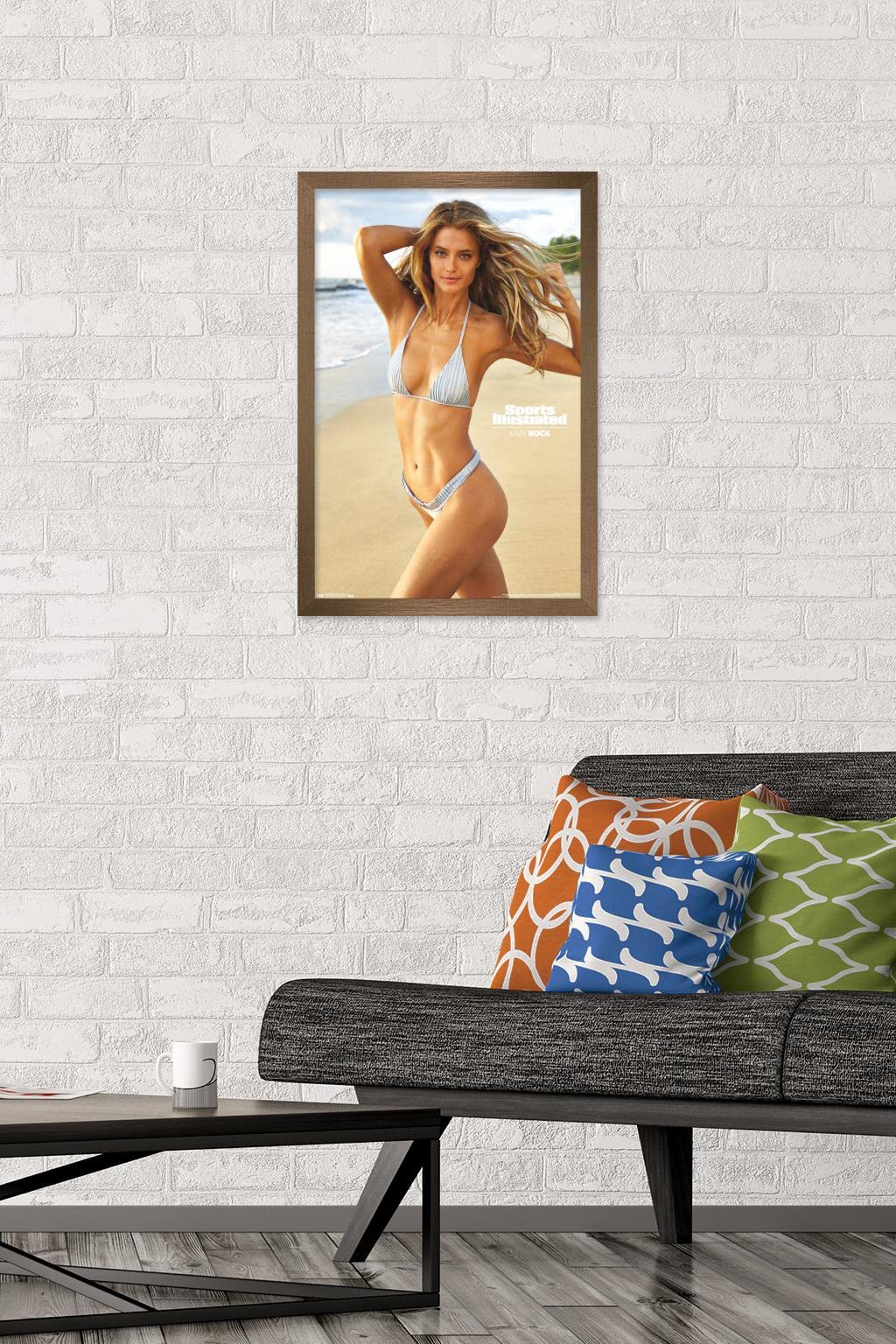 Trends International Sports Illustrated: Swimsuit Edition - Kate Bock 19 Wall Poster, 14.725'' X 22.375'', Bronze Framed Version