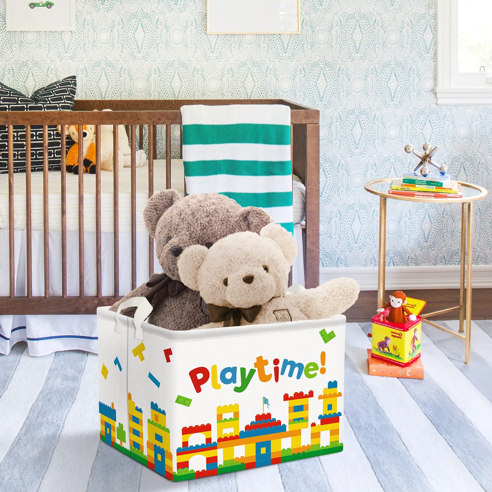 Clastyle Building Blocks Baby Toy Basket Back To School Classroom Book Shelf Basket Rectangle Clothes Towel Storage Bin For Kid