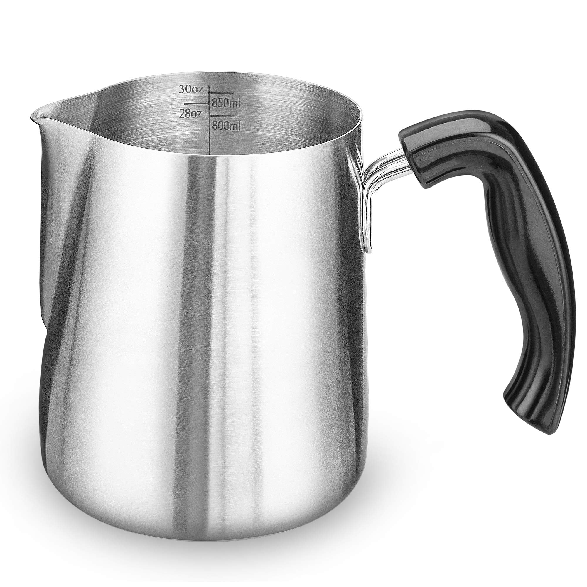 Milk Frothing Pitcher 30Oz, Enloy Stainless Steel Espresso Steaming Pitcher 30Oz/900Ml, Espresso Machine Accessories, Milk Froth