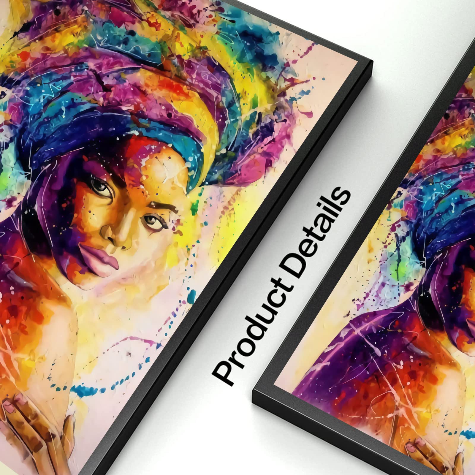 African Black Woman Graffiti Pictures Wall Decor,Art Poster African American Art Canvas Art Poster,Abstract African Girl Canvas