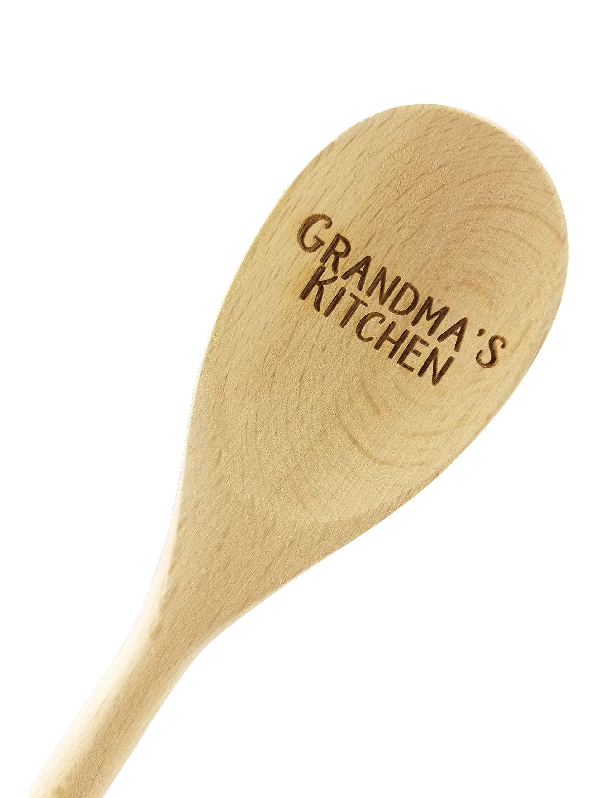 Wedding Collectibles Grandmas Kitchen Wooden Spoon (14    Long) Engraved Serving Kitchen Accessory | Smooth, Natural Beechwood |