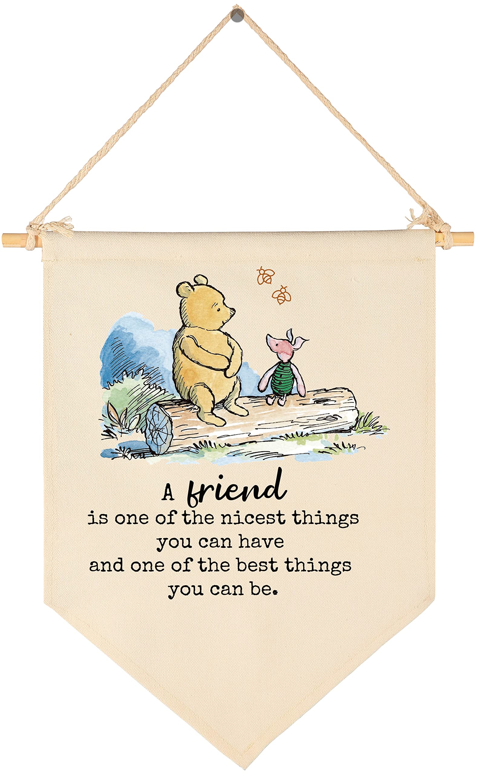 A Friend Is One Of The Nicest Things You Can Have-Christmas Birthday Party Bunting-Baby Gift Shower-Winie Wall Flag Decor Gift T