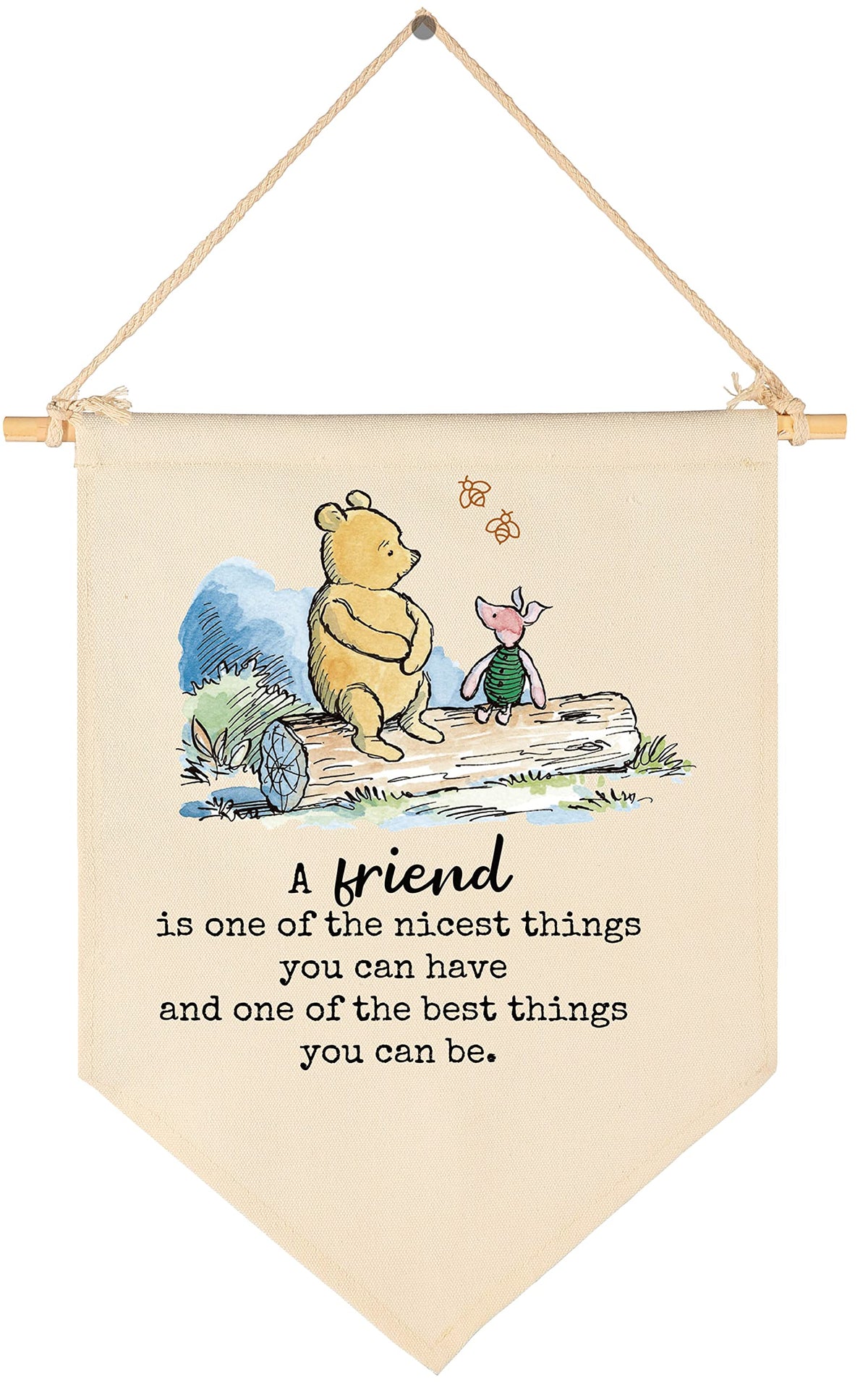 A Friend Is One Of The Nicest Things You Can Have-Christmas Birthday Party Bunting-Baby Gift Shower-Winie Wall Flag Decor Gift T