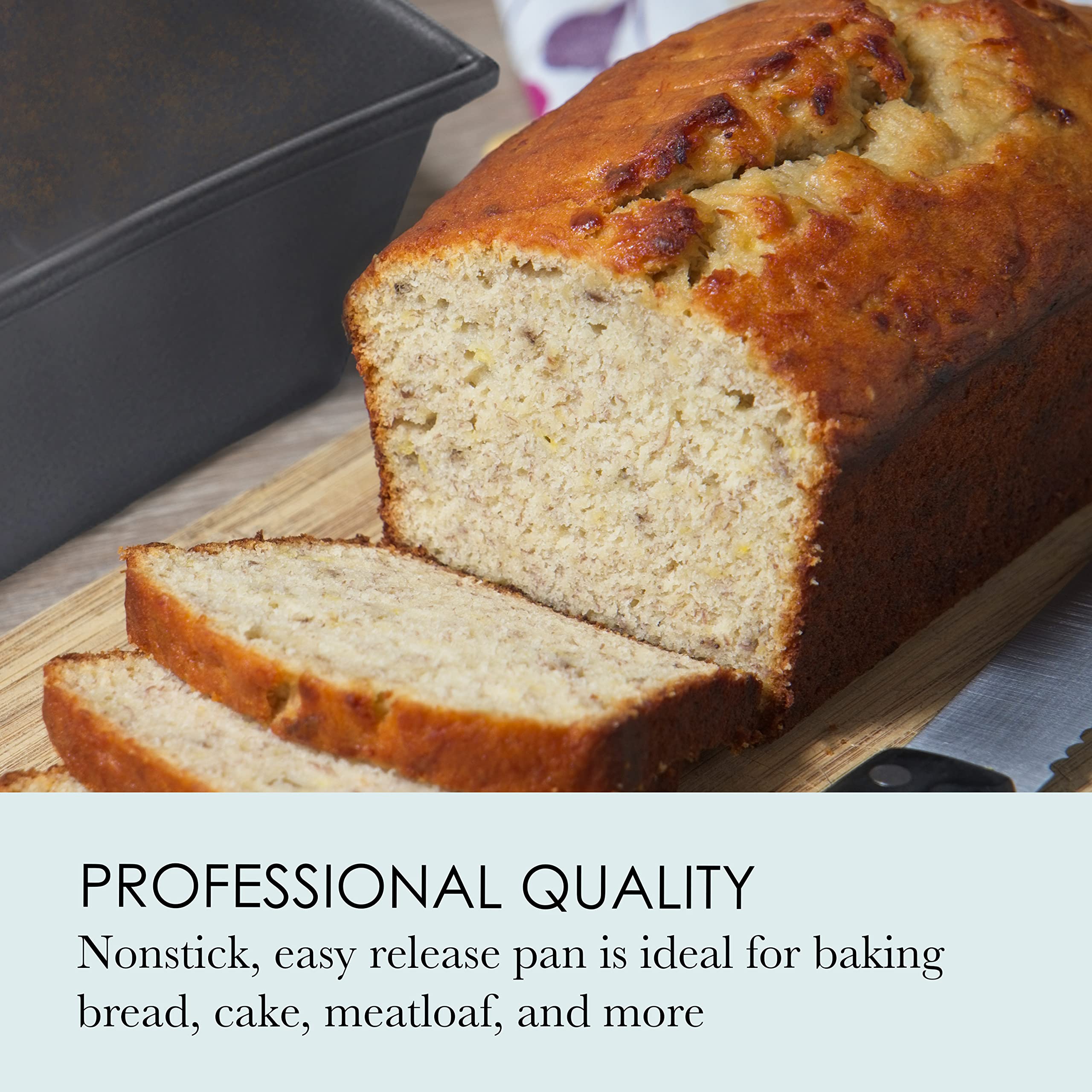 Chicago Metallic Professional 1-Pound Non-Stcik Loaf Pan, Perfect For Pound Cakes, Meat Loafs And More! Measures 8.5-Inch-By-4.5