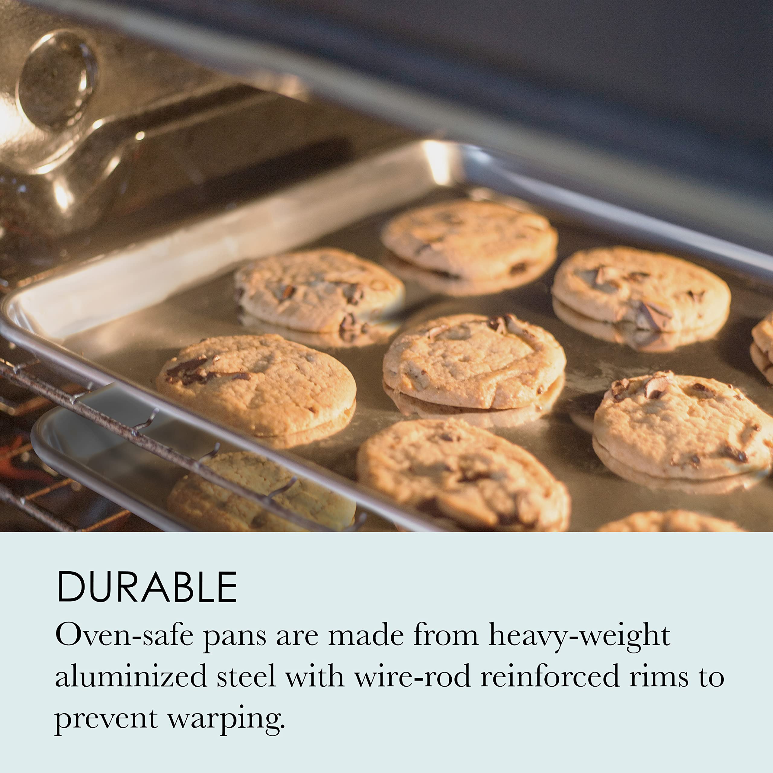 Chicago Metallic Commercial Ii Traditional Uncoated 16-3/4 By 12-Inch Jelly-Roll Pan, Perfect For Making Jelly Rolls, Cookies, P