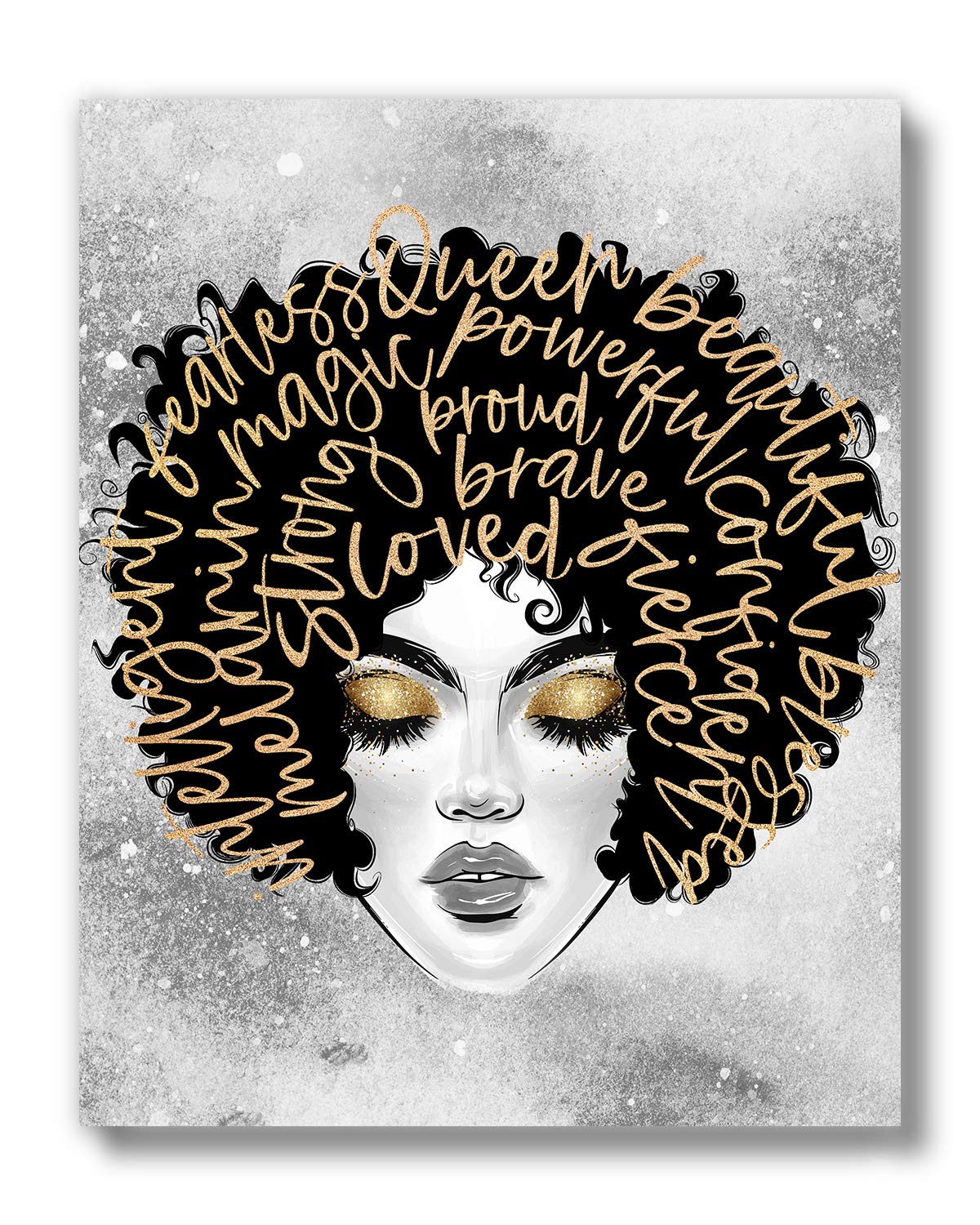 Brooke & Vine African American Black Woman Wall Decor Art Prints (Unframed 8 X 10) Gift For Women Teen Girl Room Inspirational P