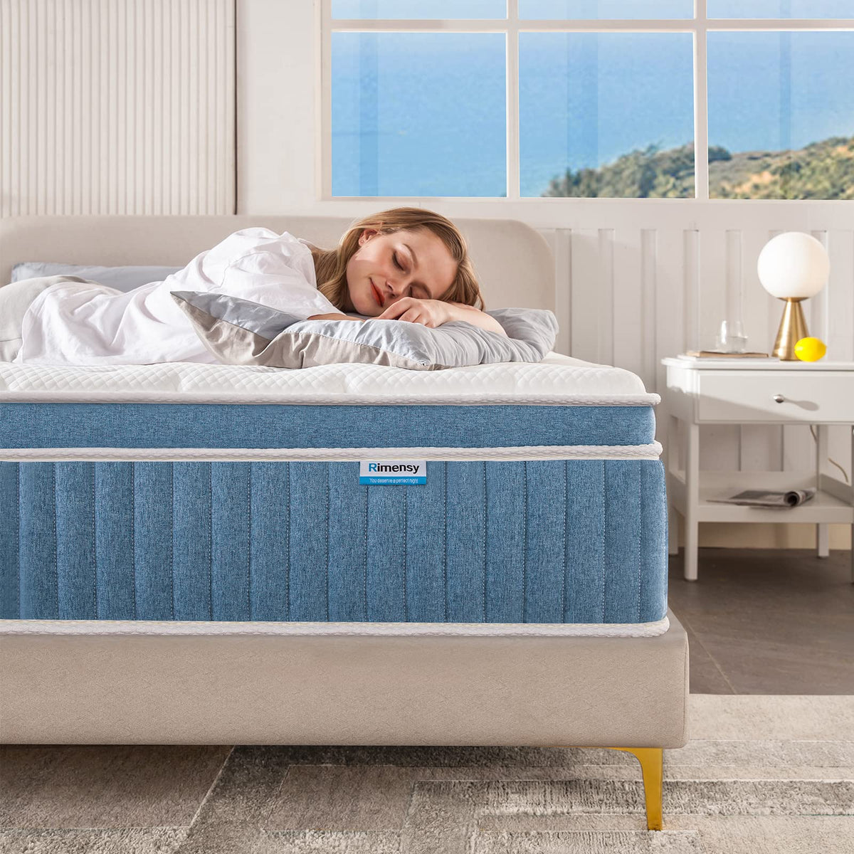King Mattress,12 Inch King Size Mattresses,Hybrid Mattress In A Box, Gel Foam Mattress, Individually Wrapped Pocket Coils Inners