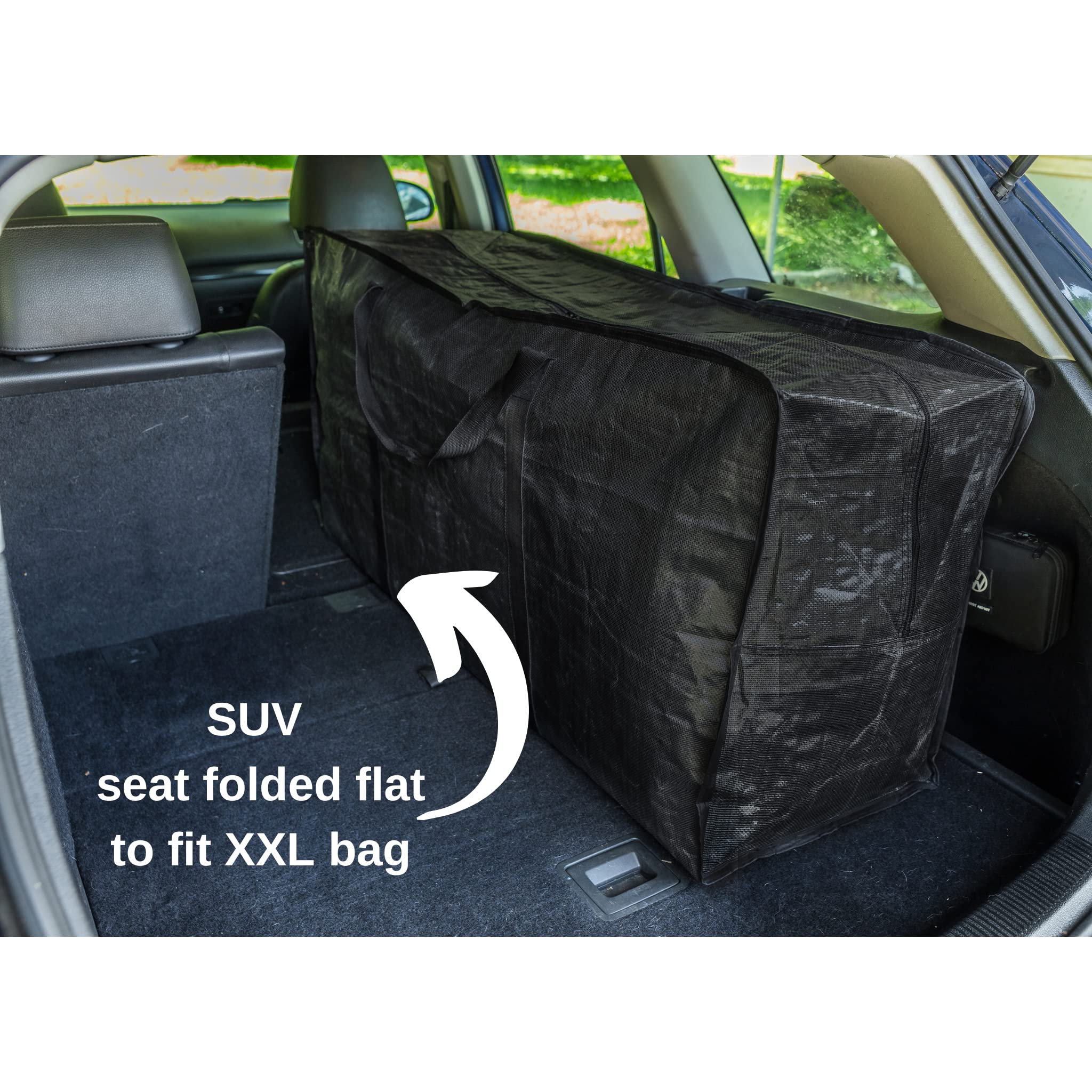 BAG-THAT! 2 Pack XXL Moving Bags  Jumbo Extra Large Heavy Duty Stronger Handles Wrap Around Storage Bags Moving Totes Storage Totes Zippered Reusable Moving Supplies Moving Boxes