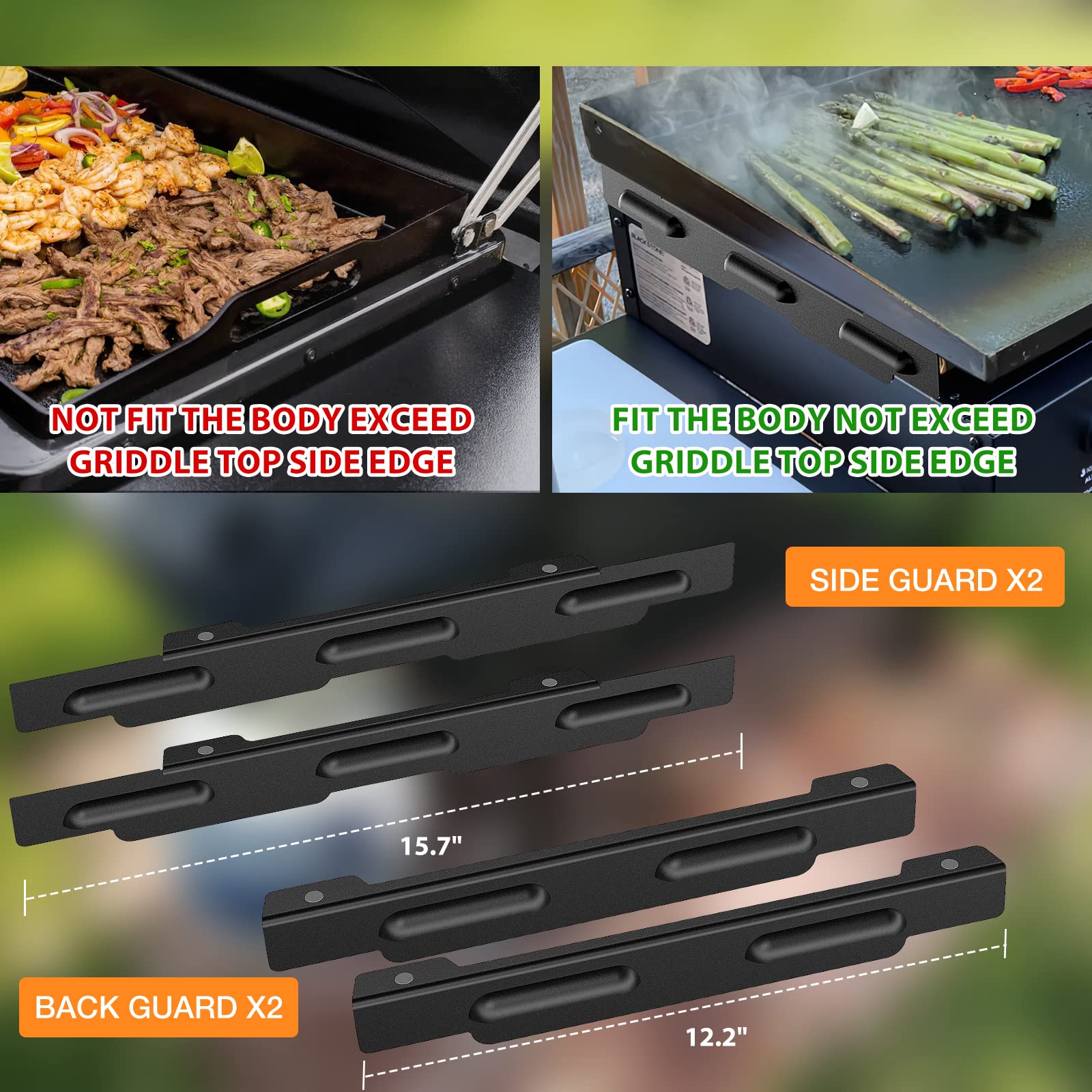 Upgradad Wind Guard For Blackstone 28 Inch Griddle,Blackstone Griddle Accessories Magnetic Stainless Steel For Blackstone Grill,