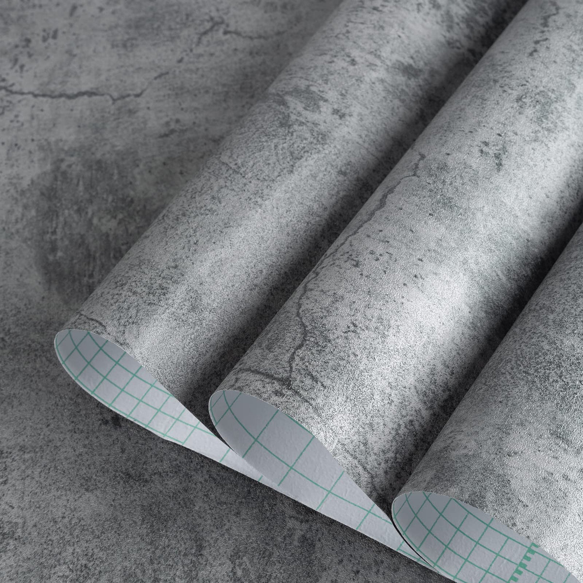 Concrete Peel Stick Grey Countertop Contact Paper Gray Cement Industrial Wall Paper [Thicken] Matte 3D Textured Self Adhesive Wa