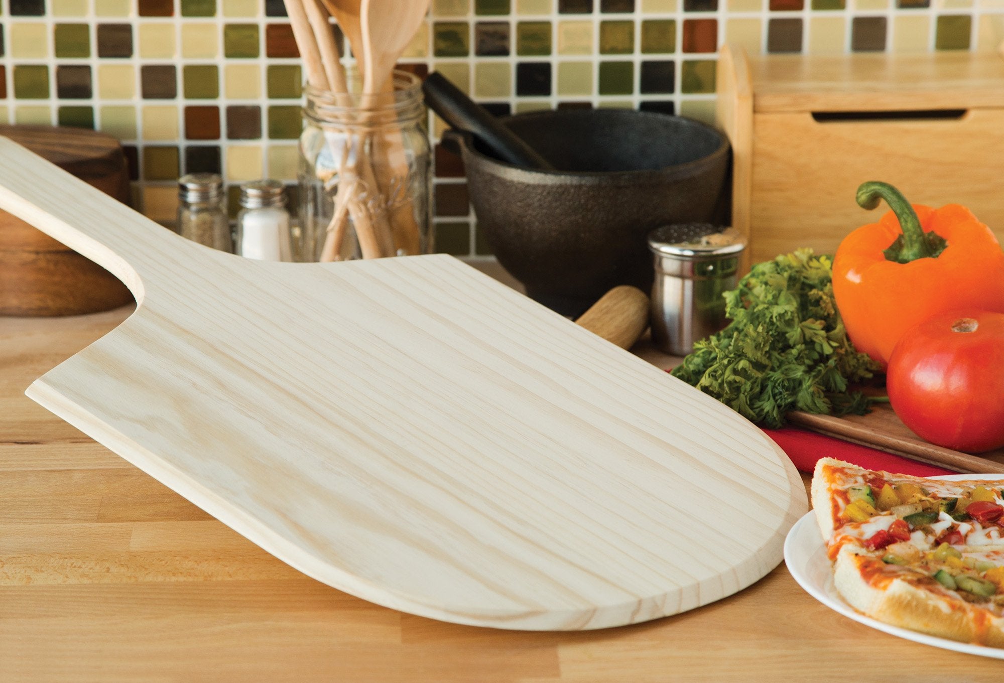 Fox Run Pizza Paddle, 11.75 X 21.75 X 0.5 Inches, Brown