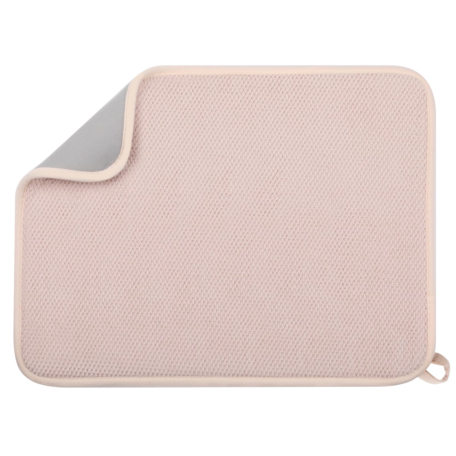 Geeric Microfiber Dish Drying Mat, Super Absorbent Kitchen Dish Drying Pad, Reversible For Countertop, 12*16 Inch Yellow