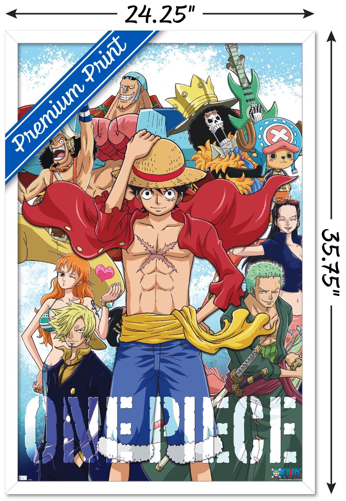 Trends International One Piece - Crew Wall Poster, 34L X 22.4W, White Framed Version
