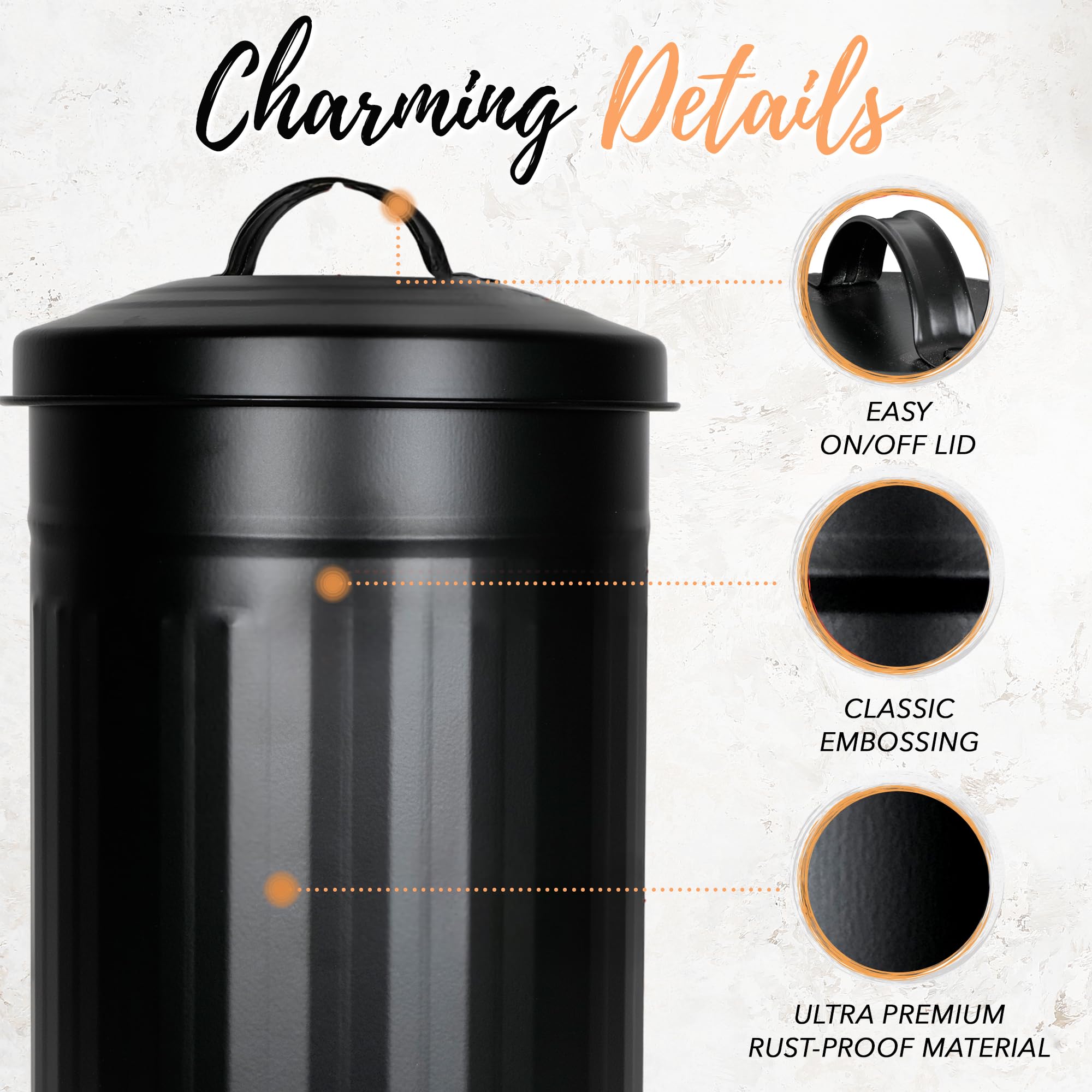 Autumn Alley Black Toilet Paper Reserve Holder Canister with Lid - Vertical Rustproof Free-Standing Farmhouse Metal Toilet Tissue Caddy for 3 Mega Rolls  Rustic Behind/Beside Toilet Storage Stand