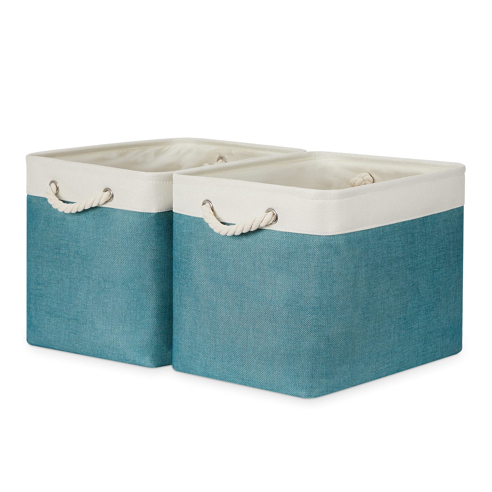 Bidtakay Large Baskets Foldable Storage Bins Tall Baskets Set Of 2 Cloth Baskets 16 '' X 11.8 '' X 11.8 '' Decorative Basket For