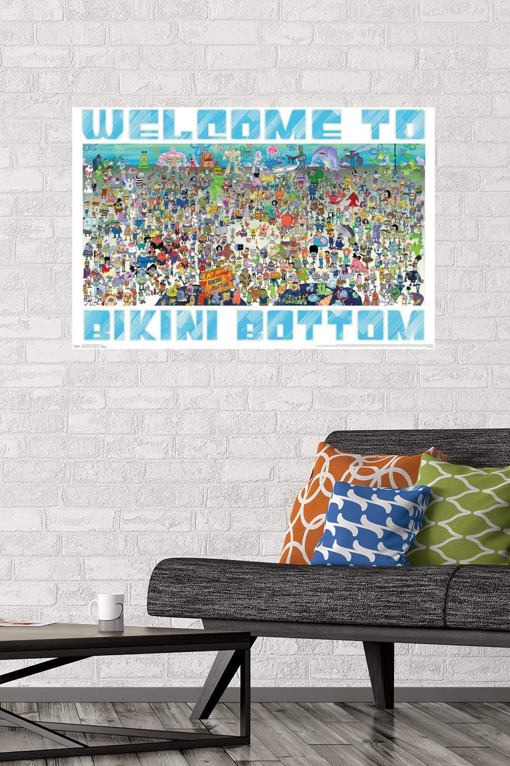 Trends International Nickelodeon Spongebob - Every Character Ever 19 Wall Poster, 22.375'' X 34'', Unframed Version