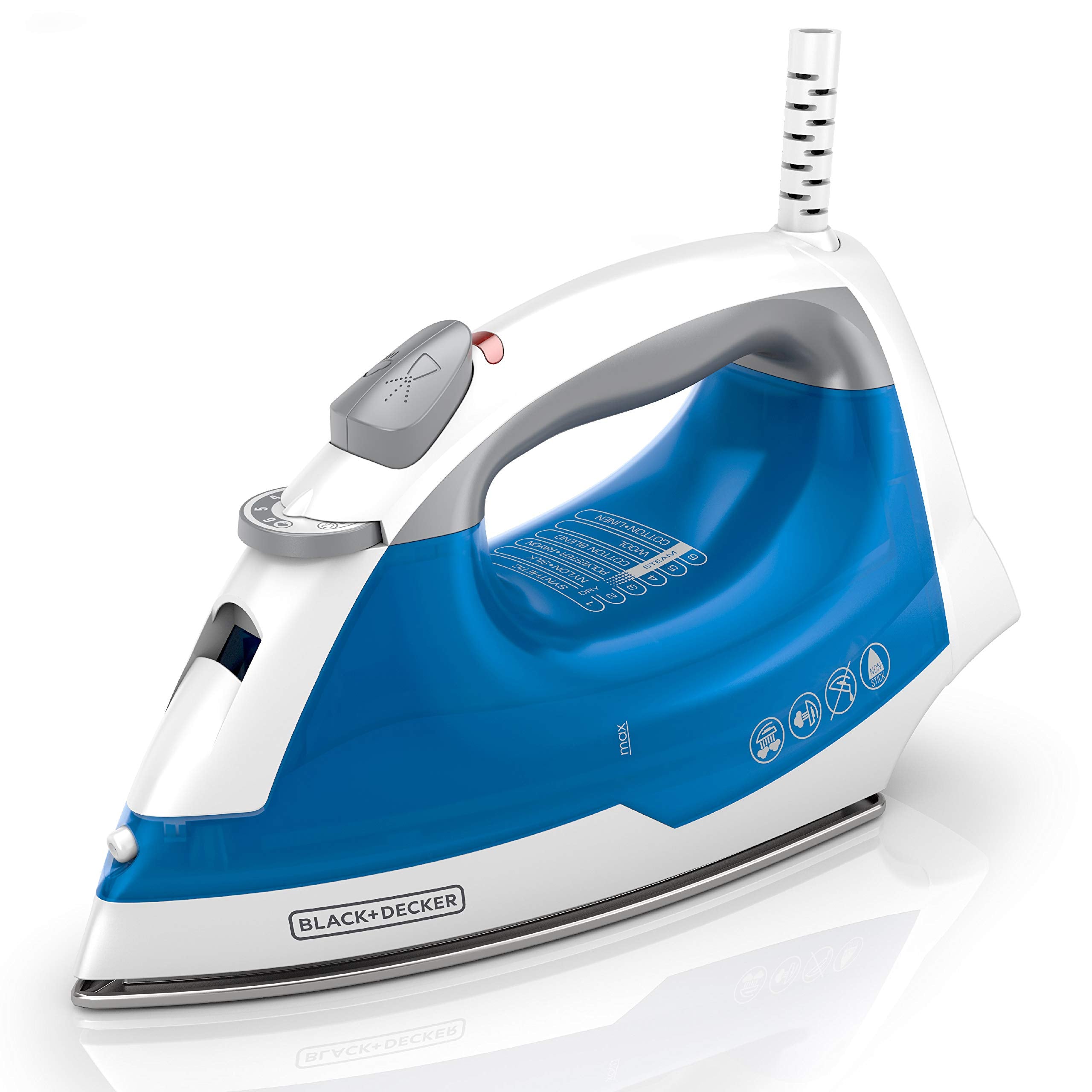 Black+Decker Ir03V Easy Steam Compact Iron, Blue